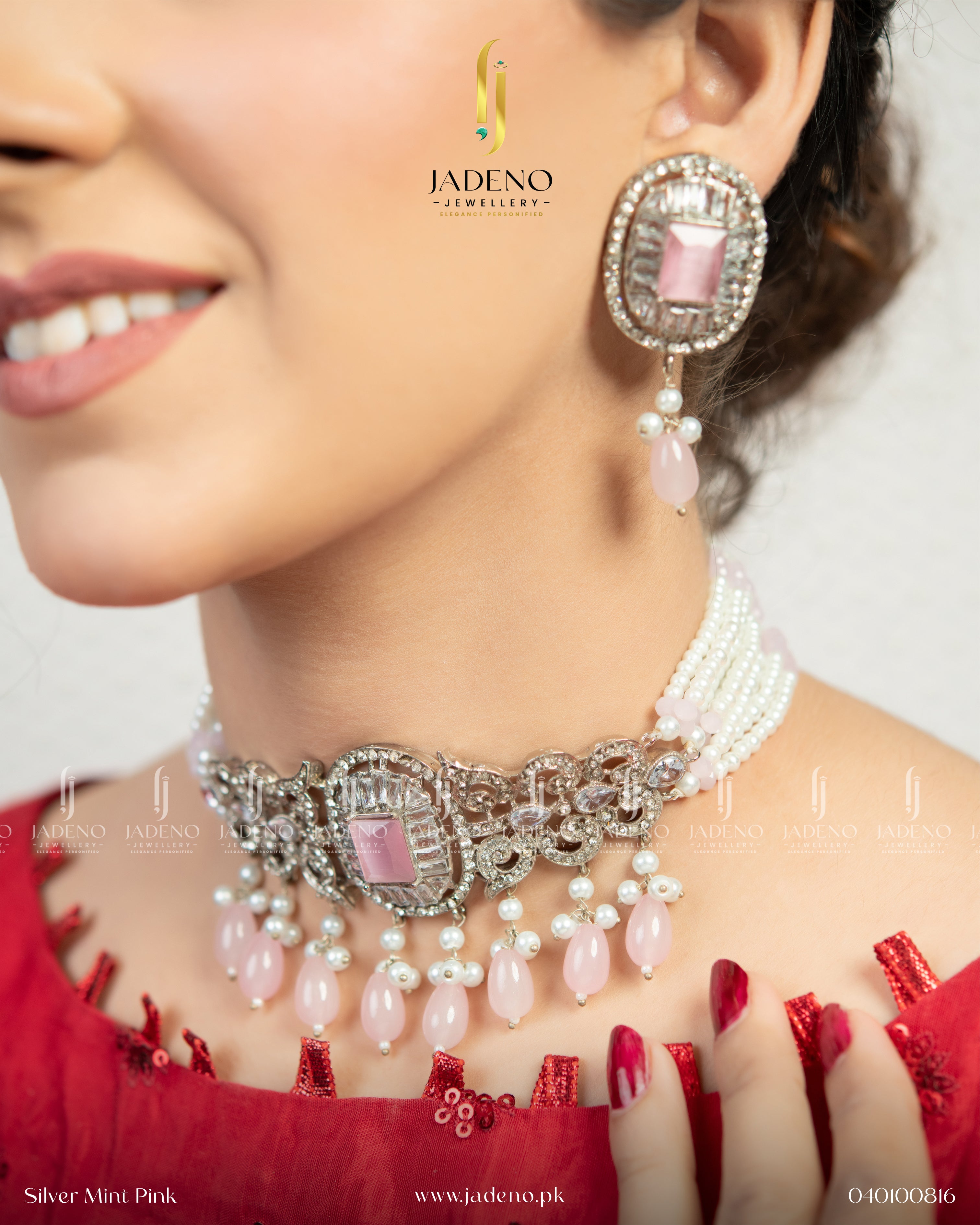 Glamorous Multi Stones Party Wear Choker Set
