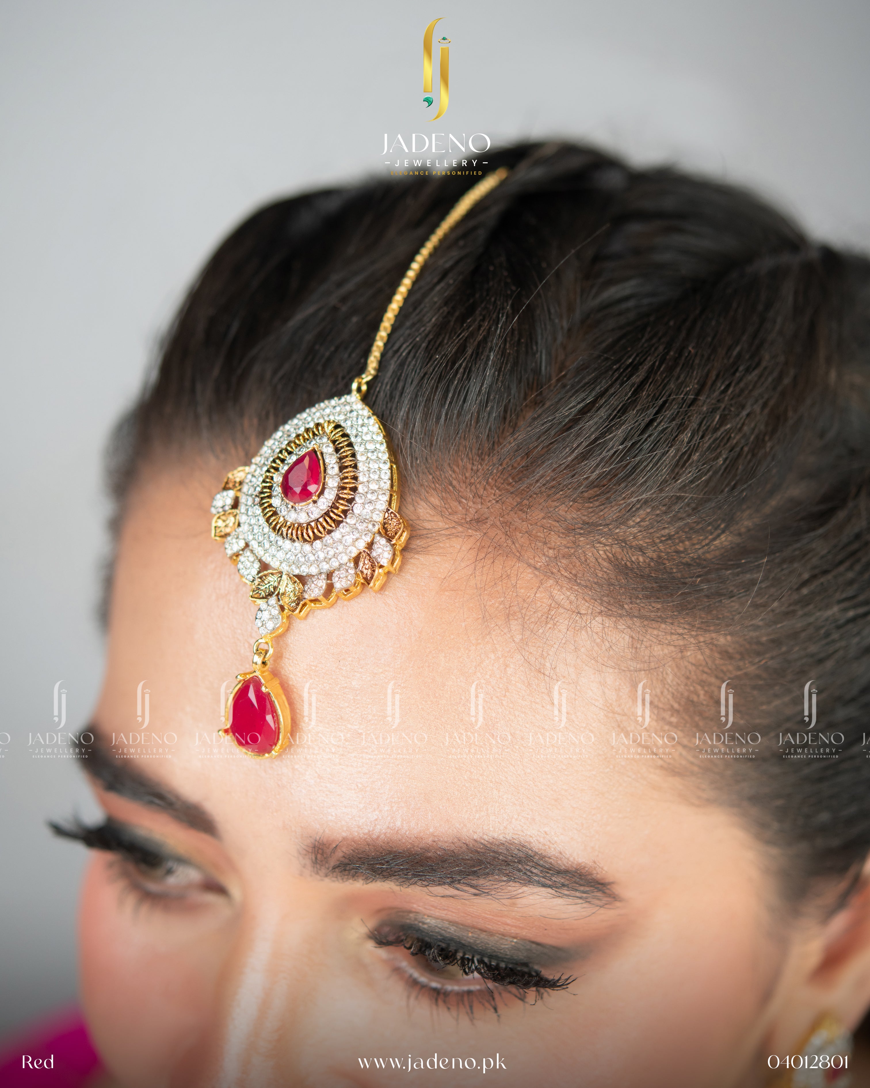 Imported Zirca Chetum Gold Designed Necklace Set With Tika