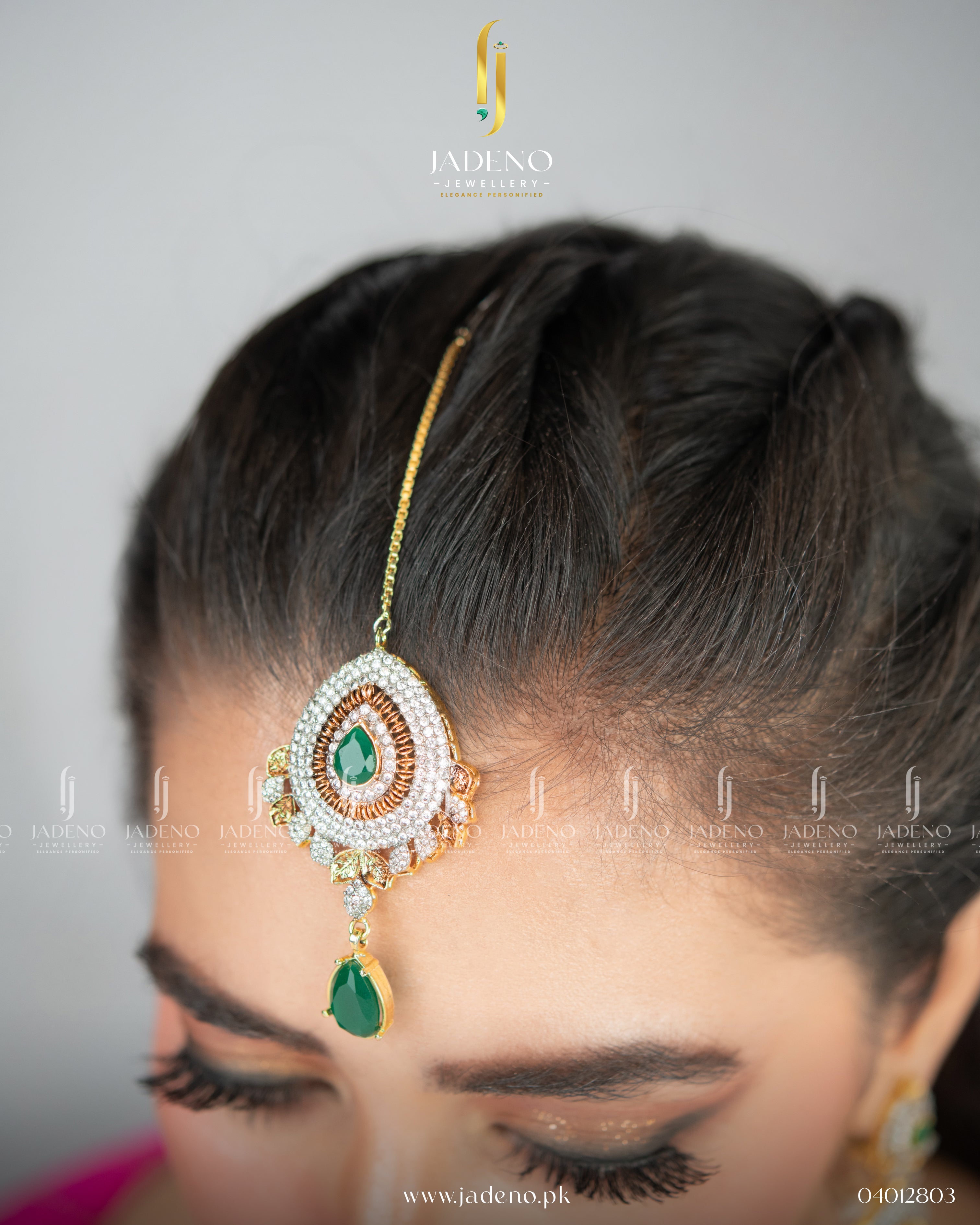 Imported Zirca Chetum Gold Designed Necklace Set With Tika