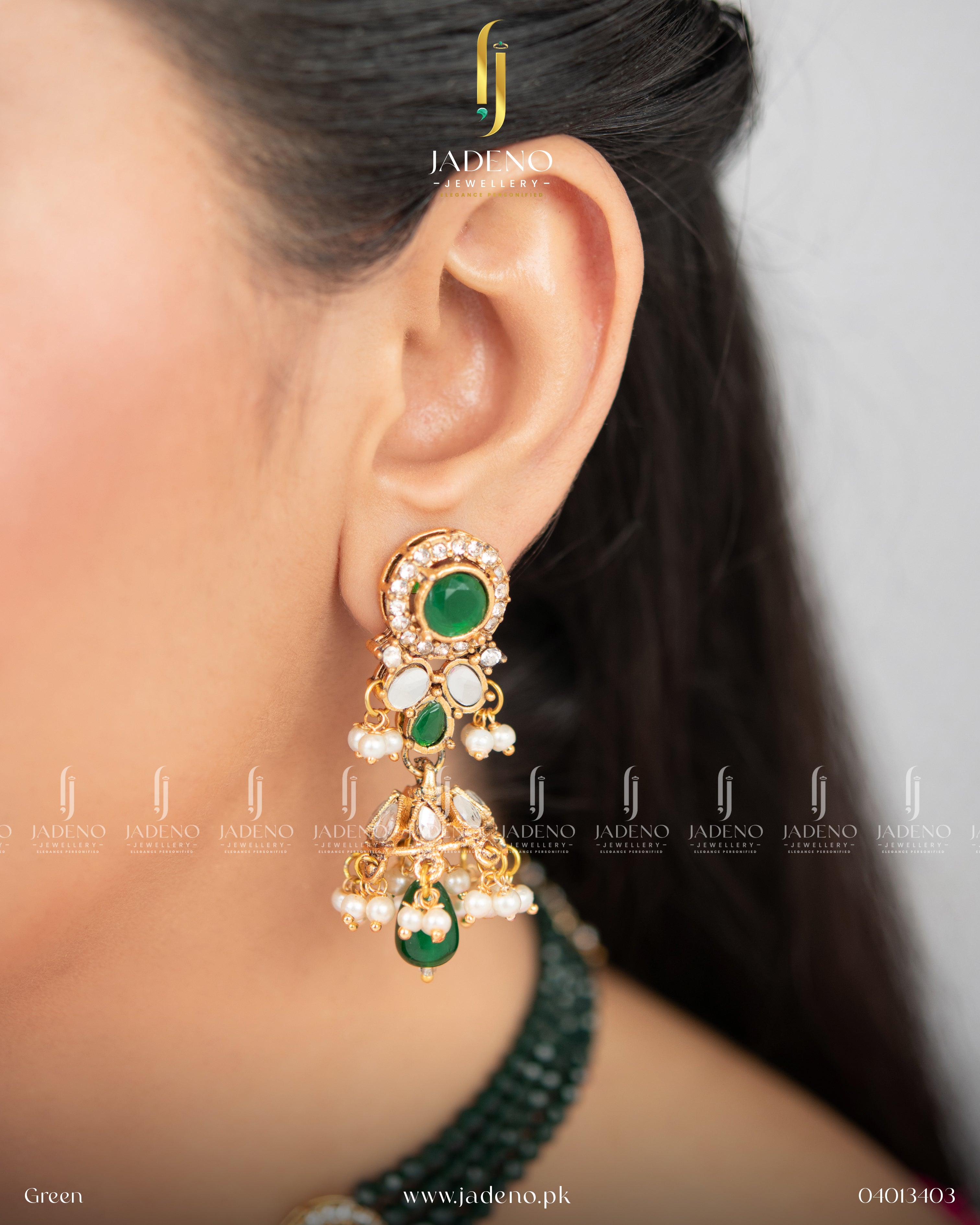 Victorian Satakshi Choker Set with Tika