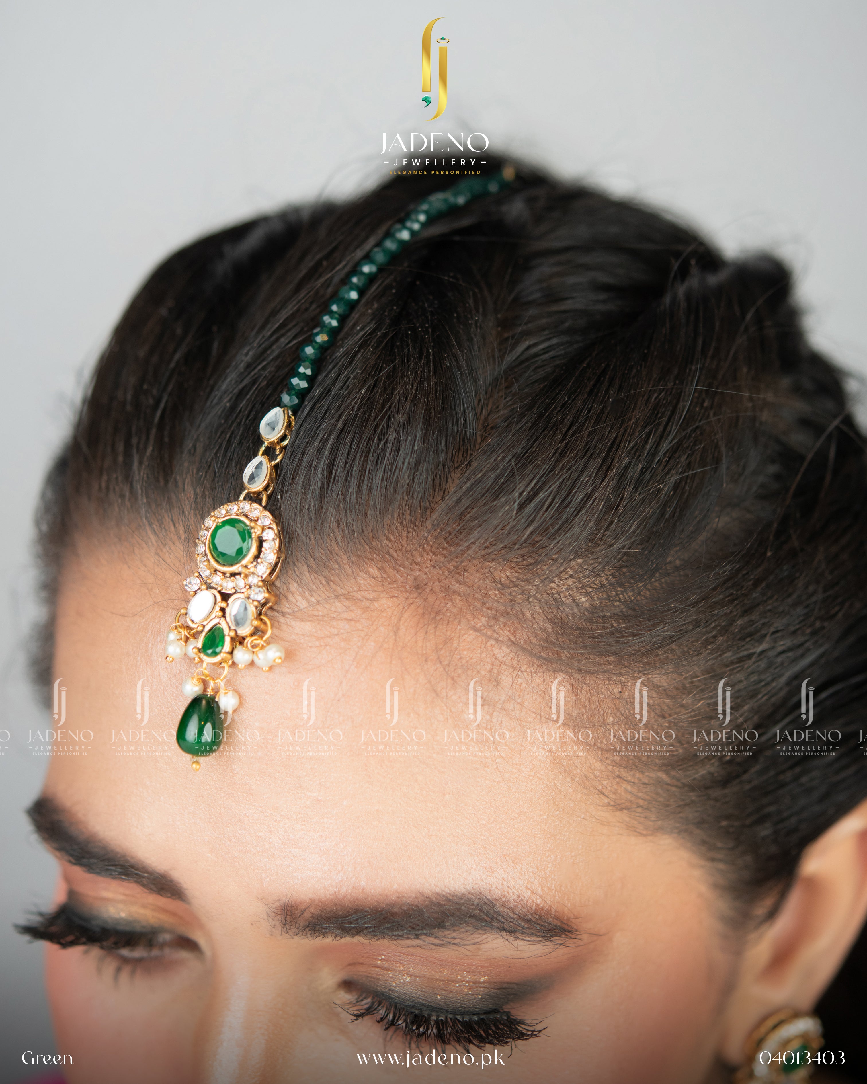 Victorian Satakshi Choker Set with Tika