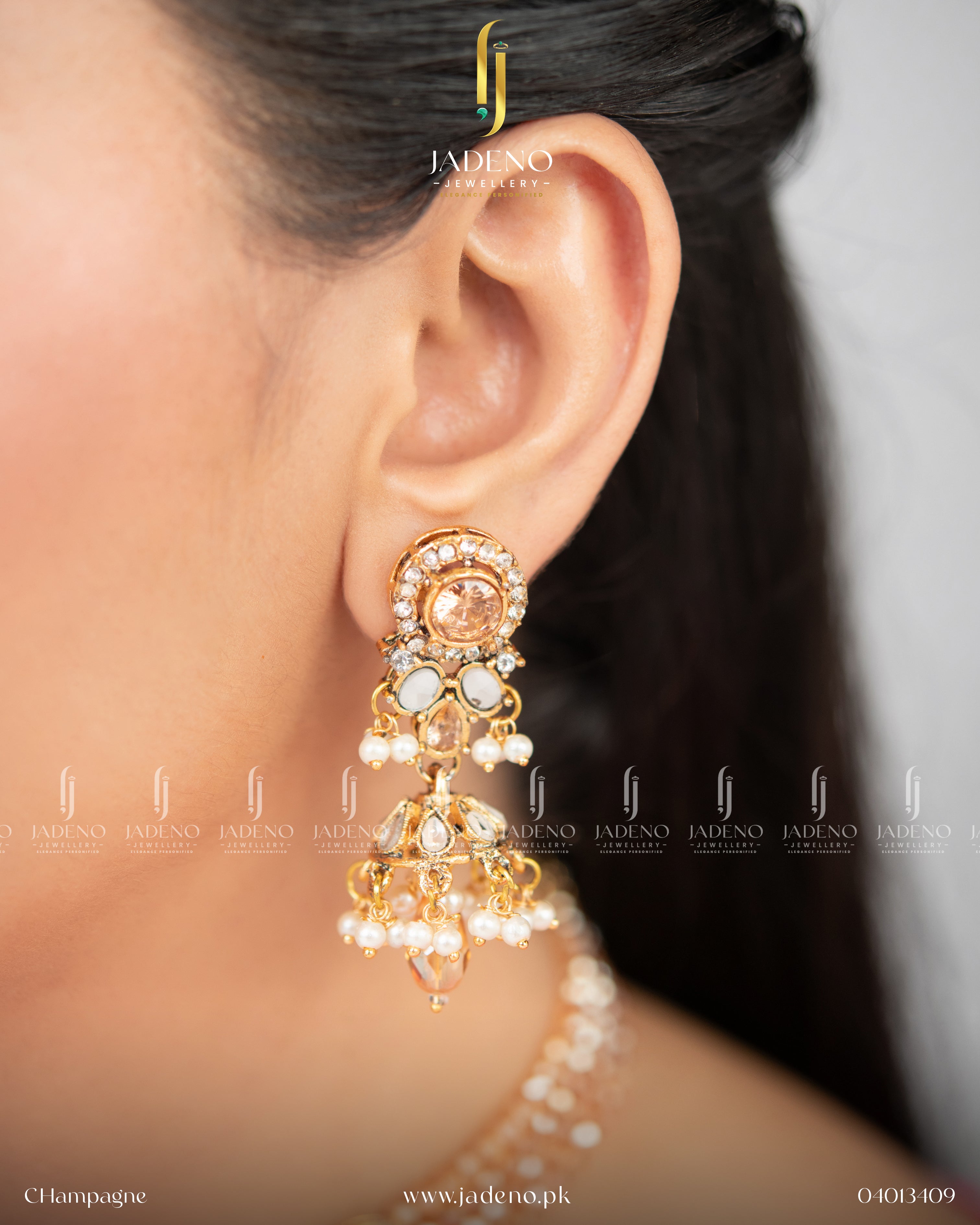 Victorian Satakshi Choker Set with Tika