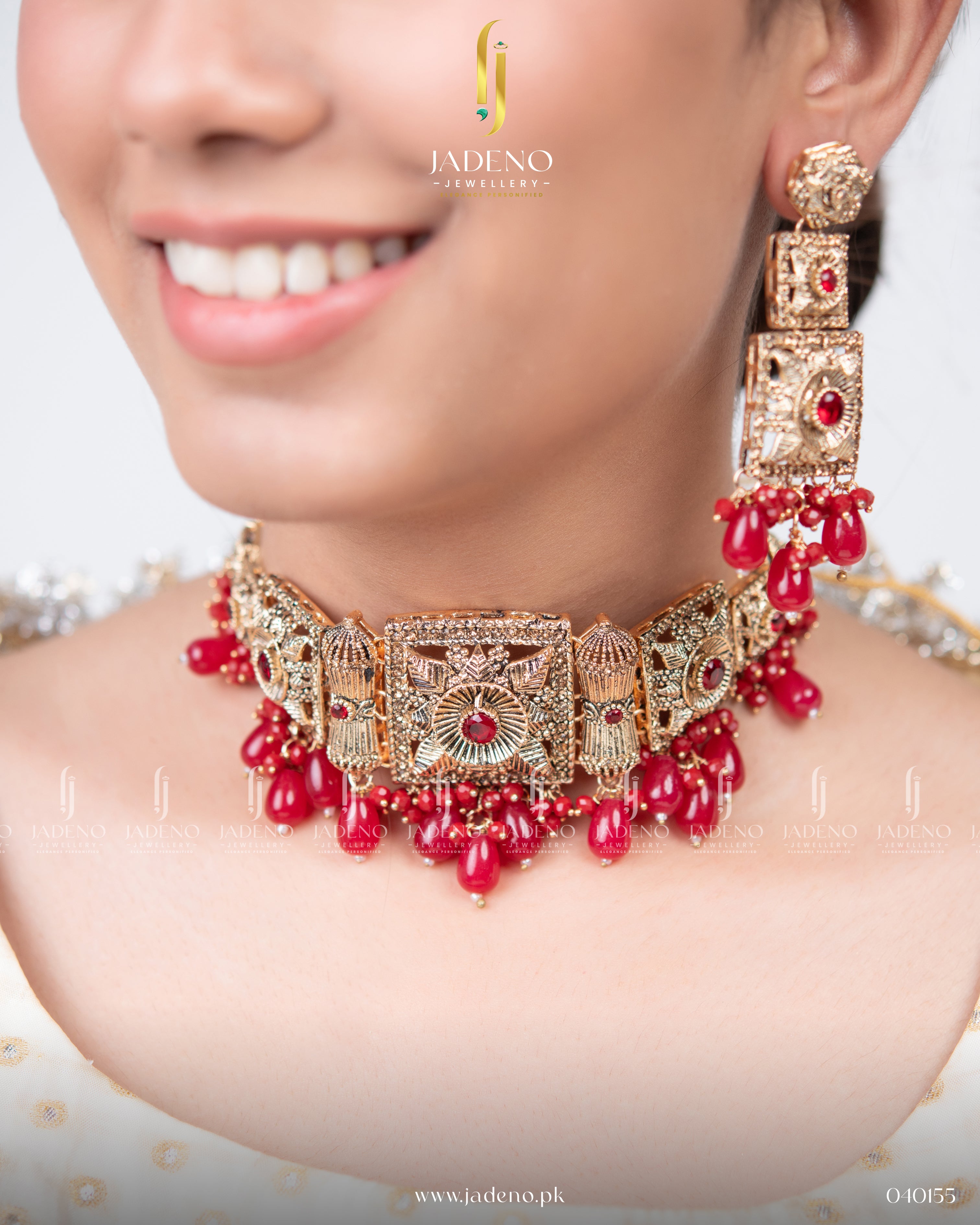 Traditional Eshaal Choker Set with Tika