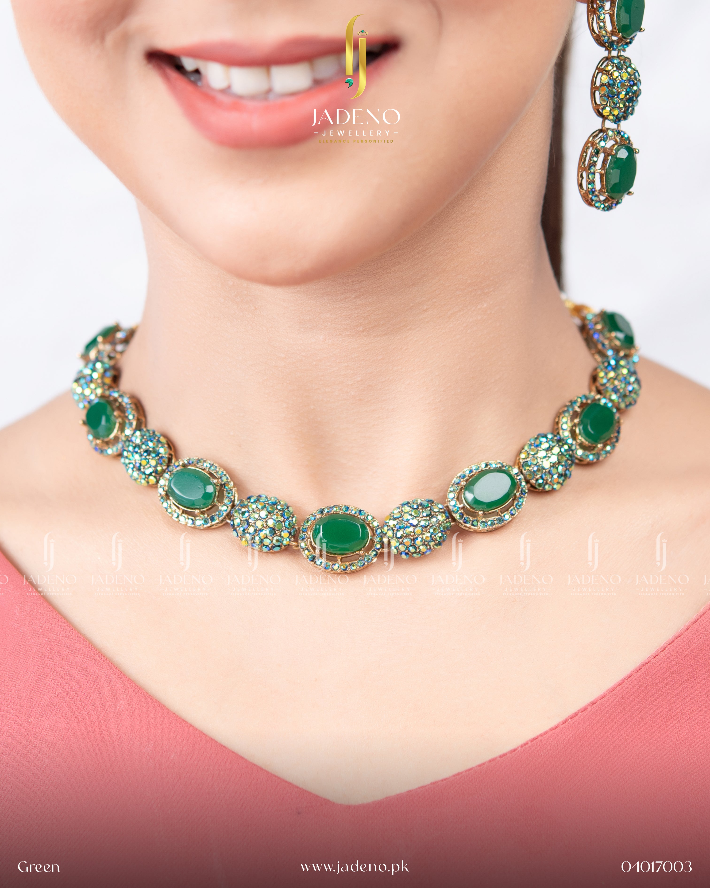 The Exuberant Rhinestone Necklace Set