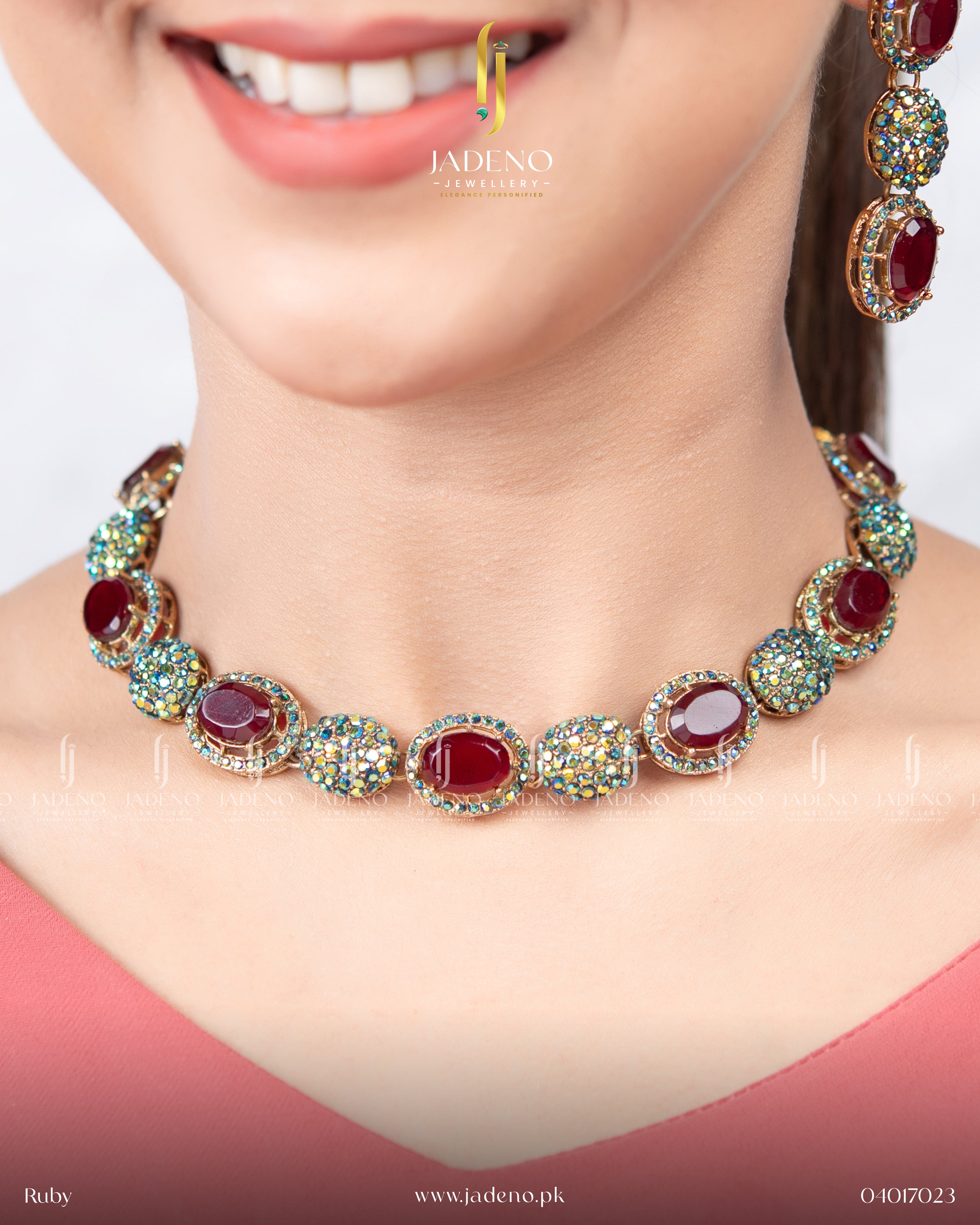 The Exuberant Rhinestone Necklace Set