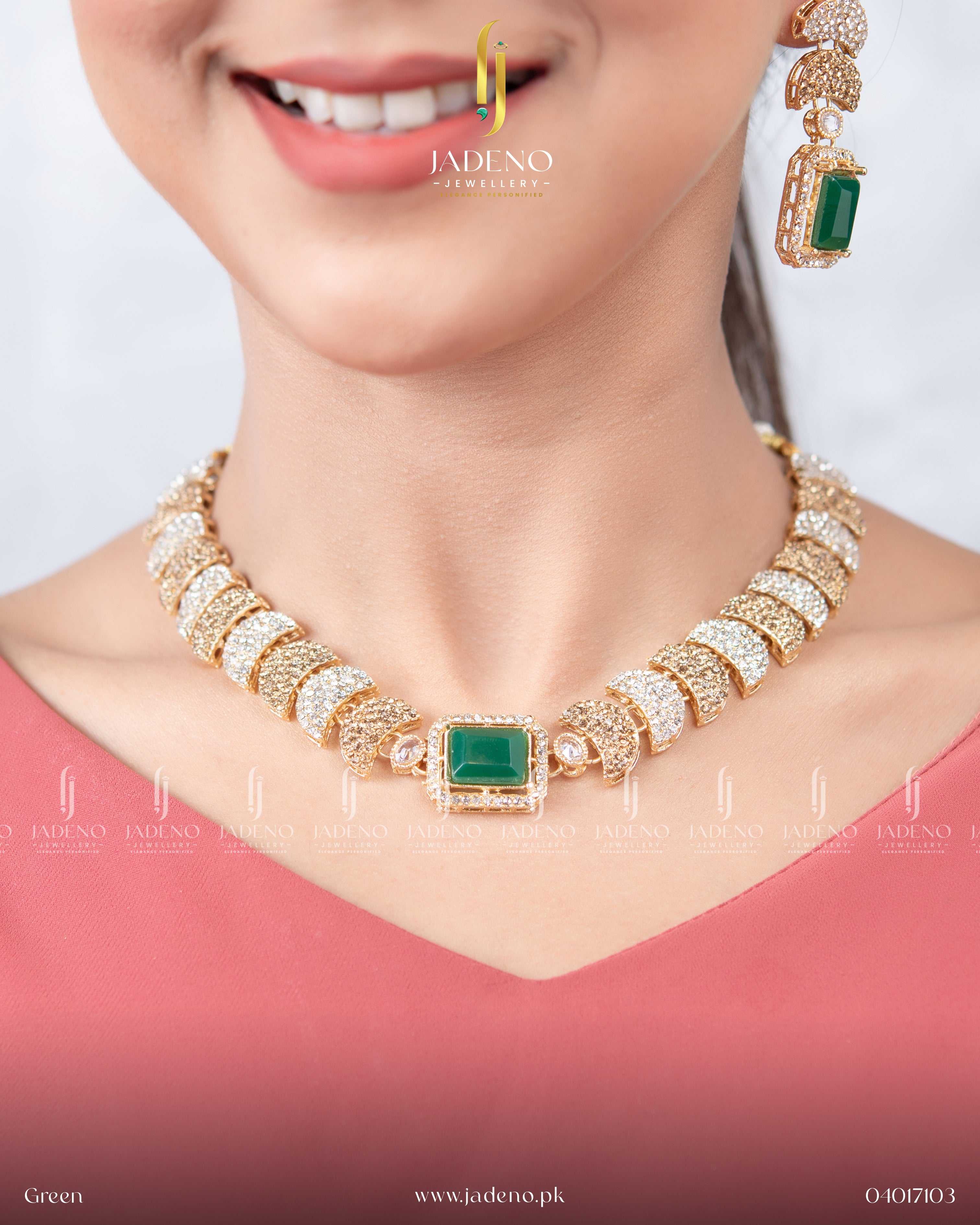 Victorian Centered Stone Necklace Set