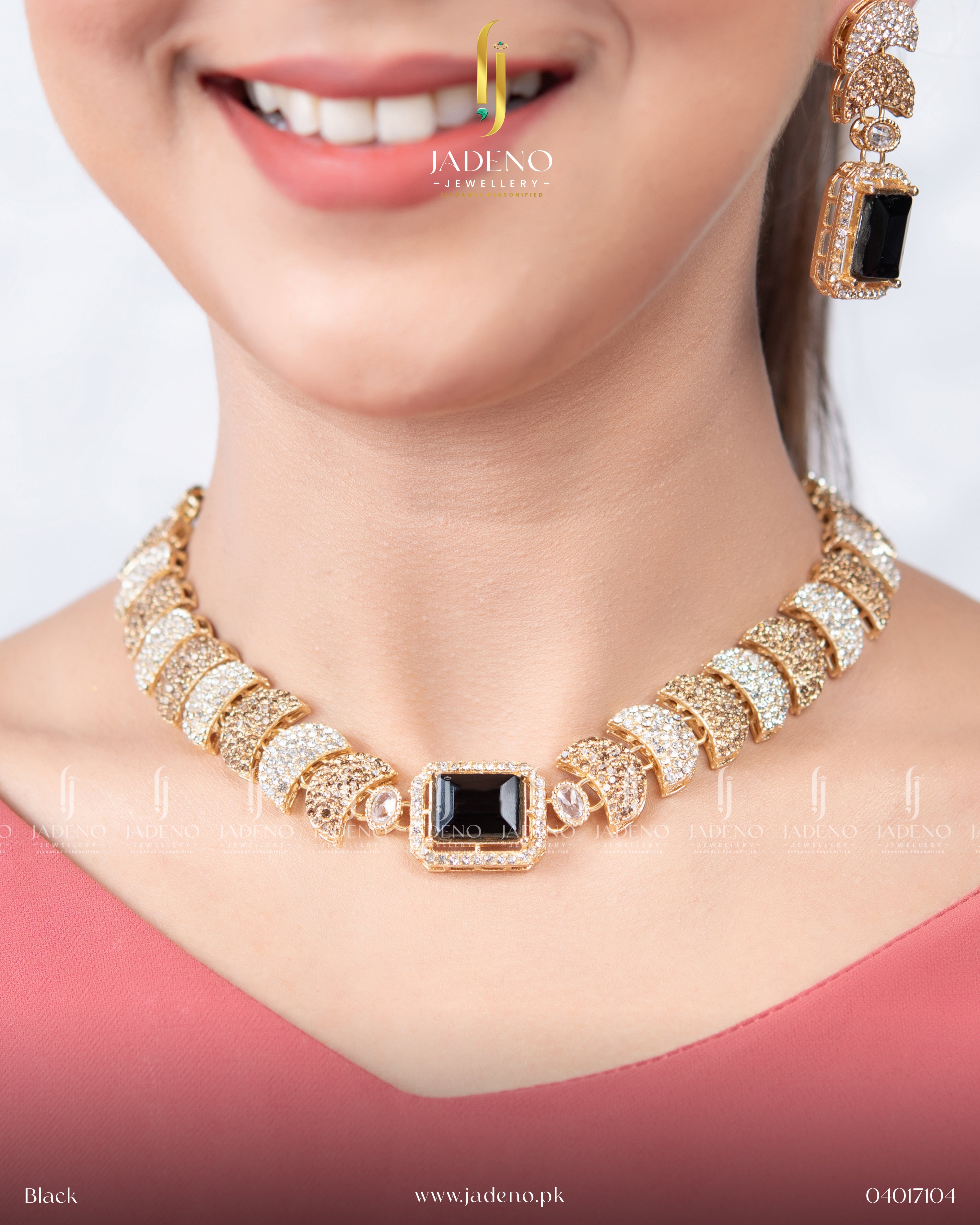 Victorian Centered Stone Necklace Set