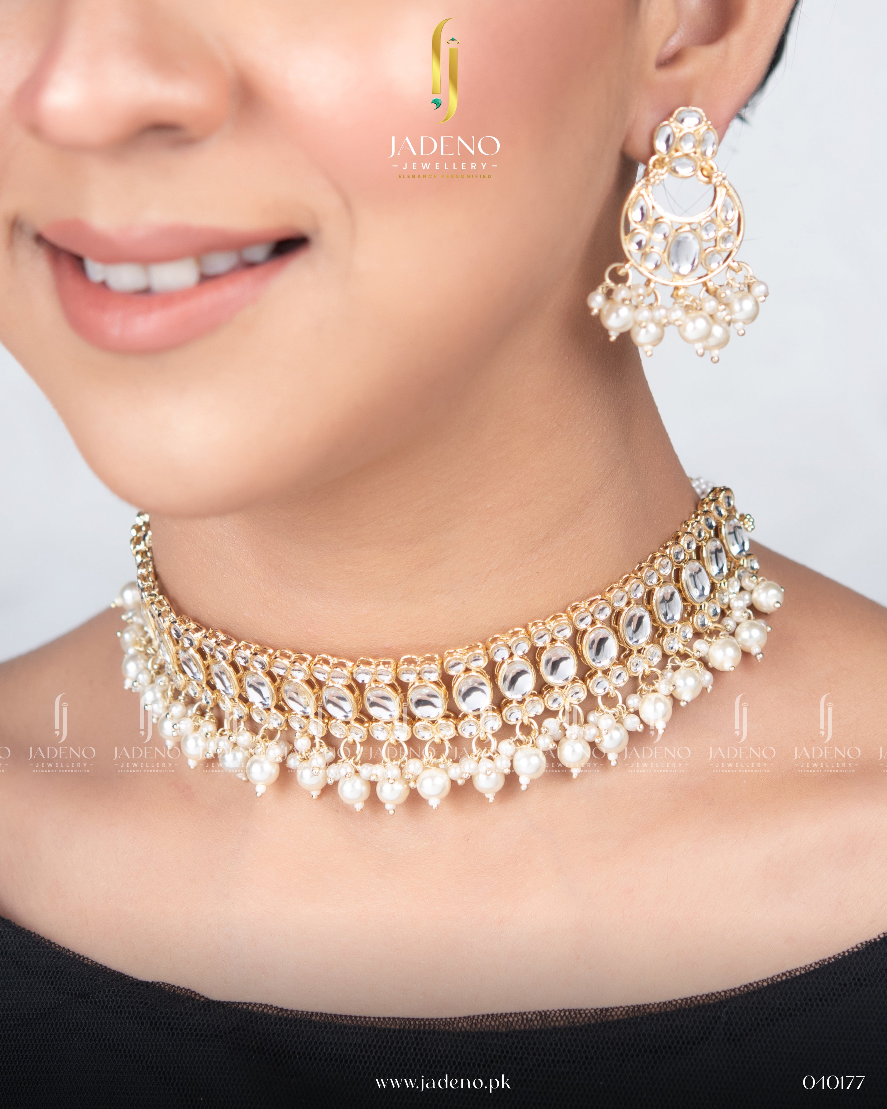 Handmade Kundan Heer Necklace Set with Tika