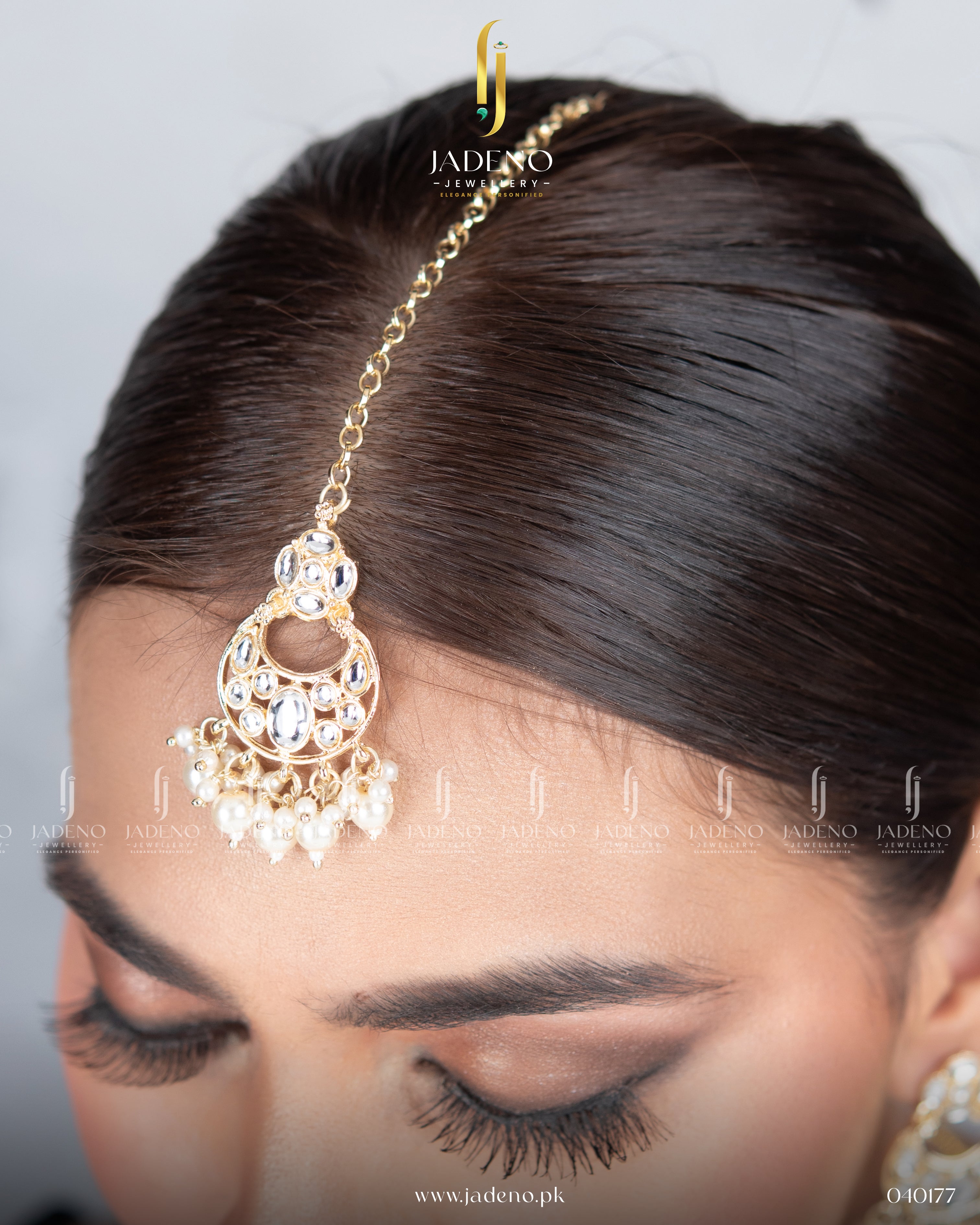 Handmade Kundan Heer Necklace Set with Tika