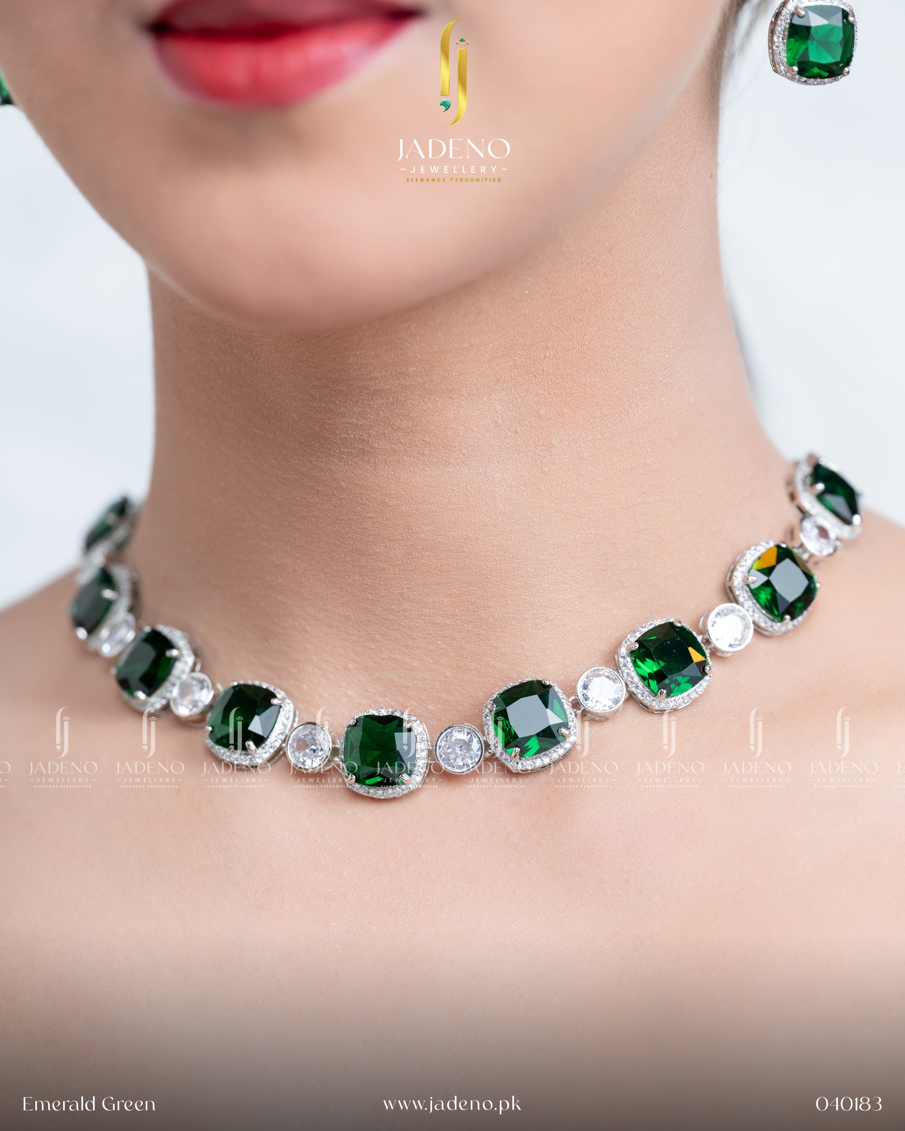 Premium Quality AD Queen's Necklace Set