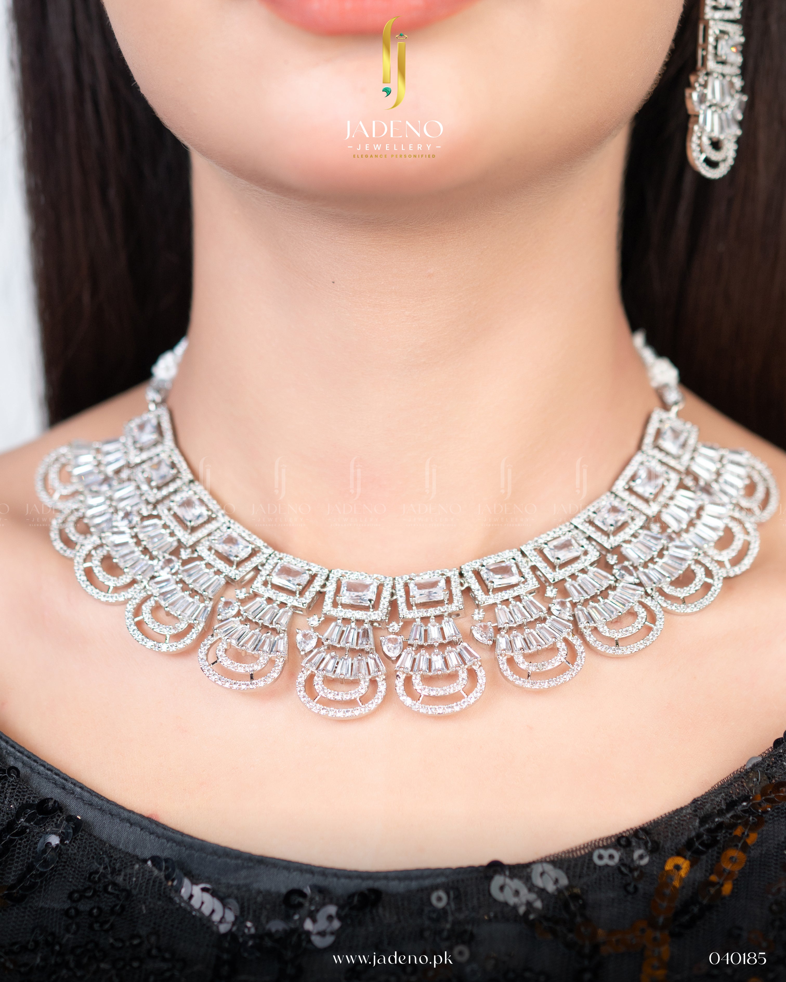Queen Silveria  AD Necklace Set