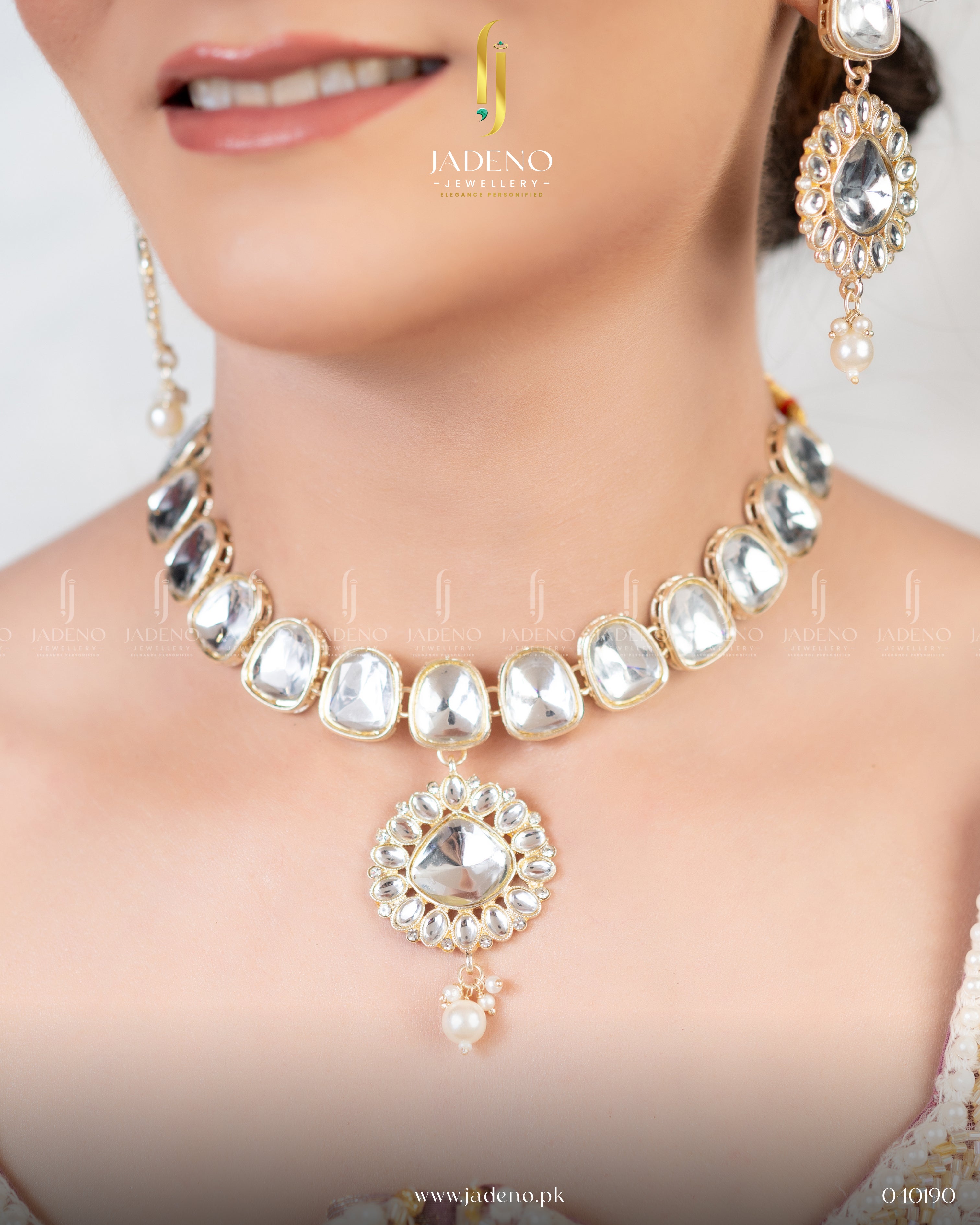 The Uncut Kundan Necklace Set with Tika