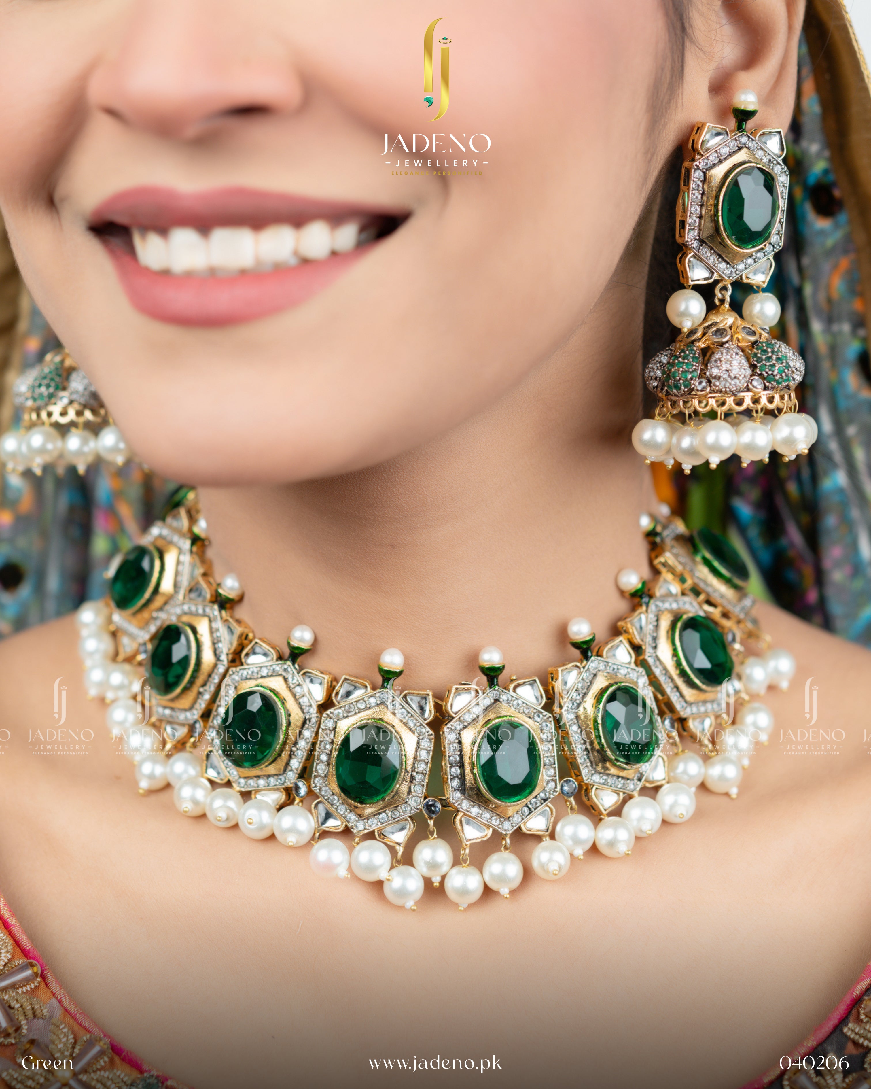 Raj Kumari Royal Stone Heavy Necklace Set
