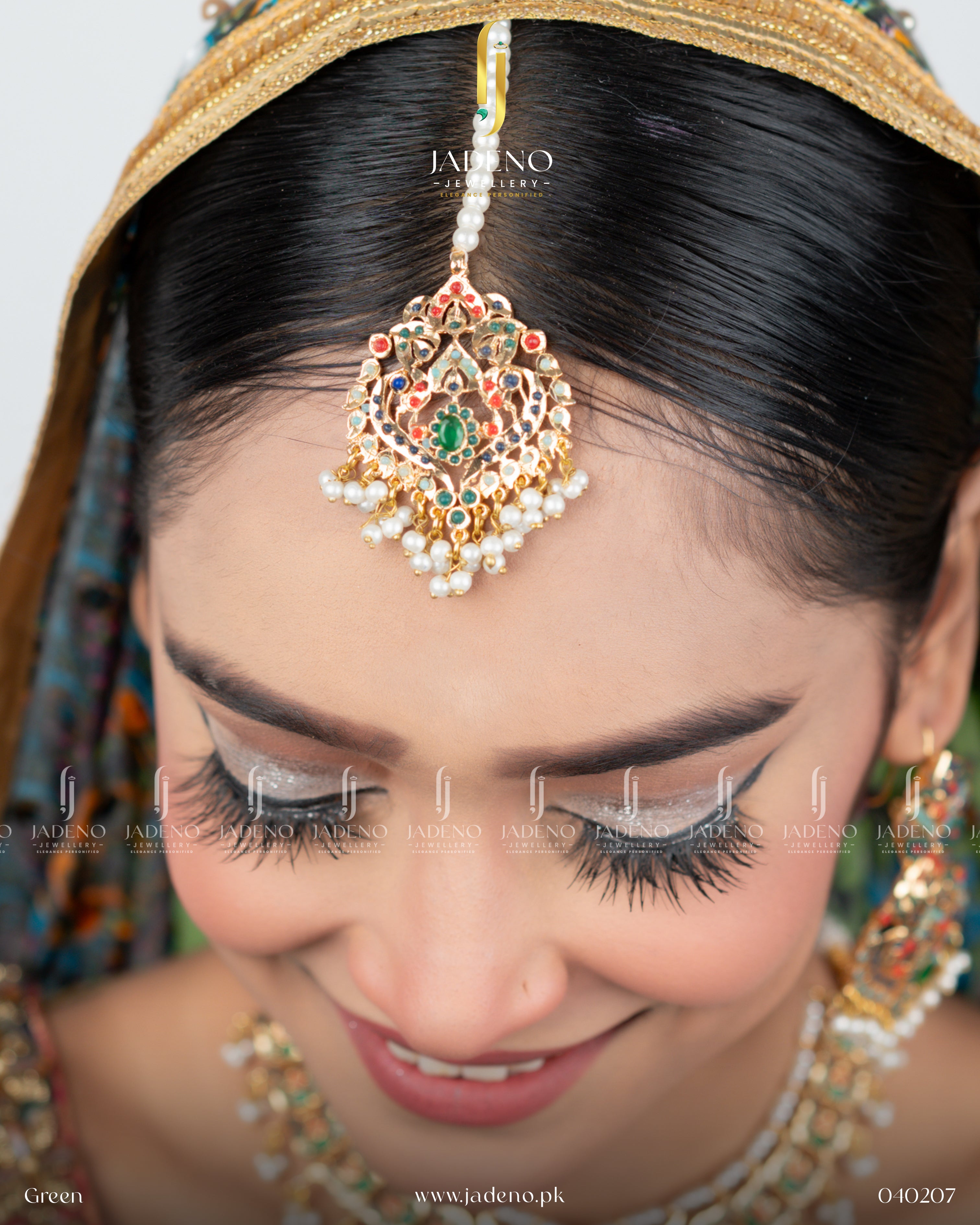 Hyderabadi Styled Sohawa Necklace Set with Tika