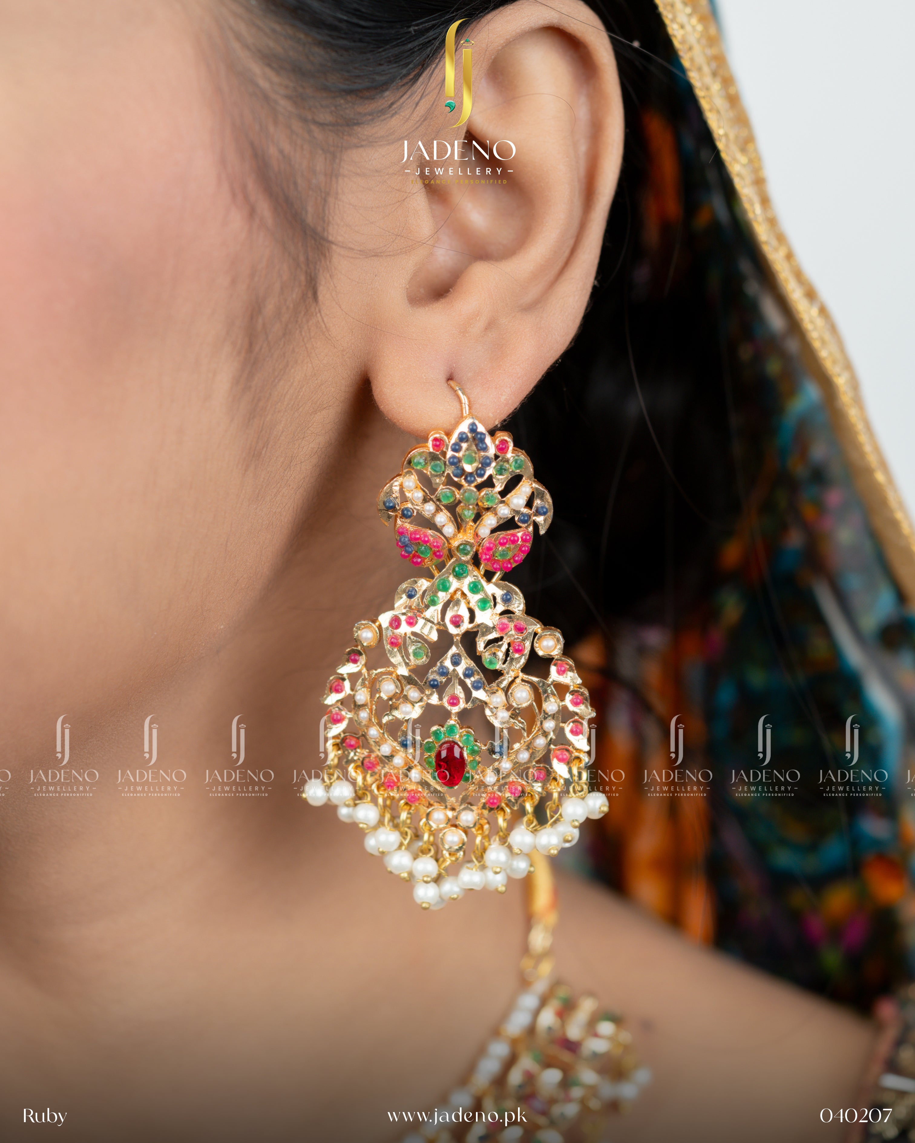 Hyderabadi Styled Sohawa Necklace Set with Tika