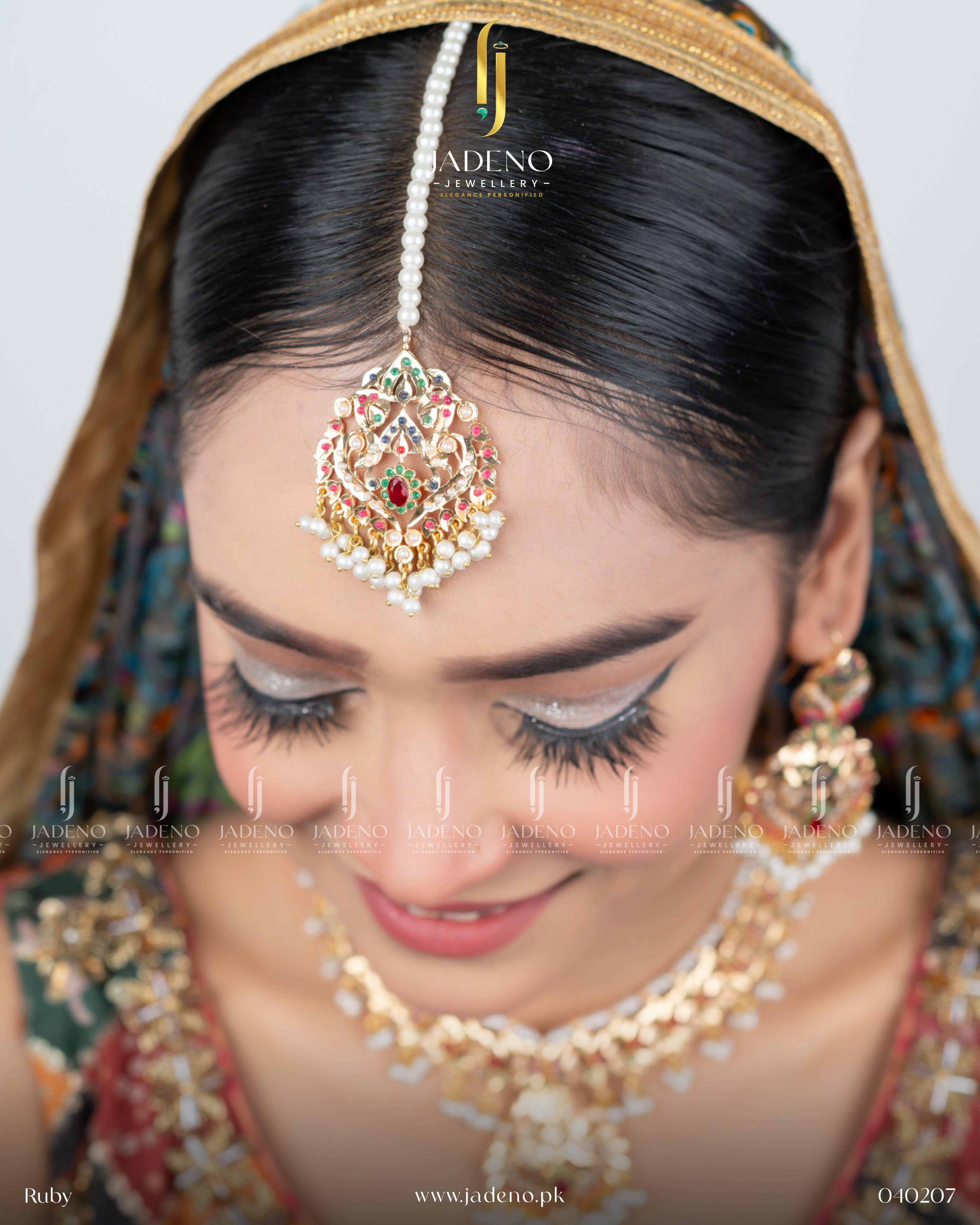 Hyderabadi Styled Sohawa Necklace Set with Tika