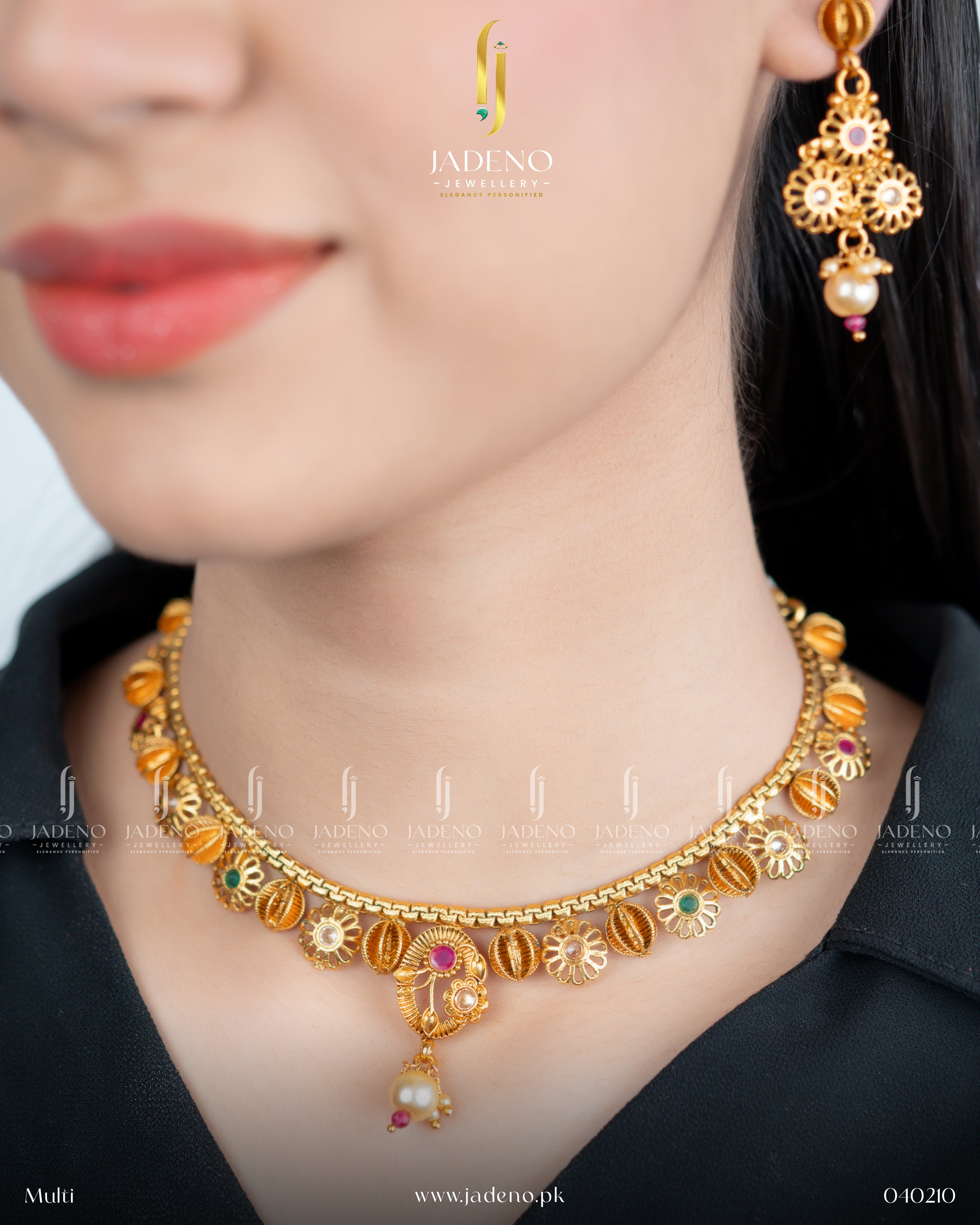 High Quality Pure Indian Superior Necklace Set with Tika