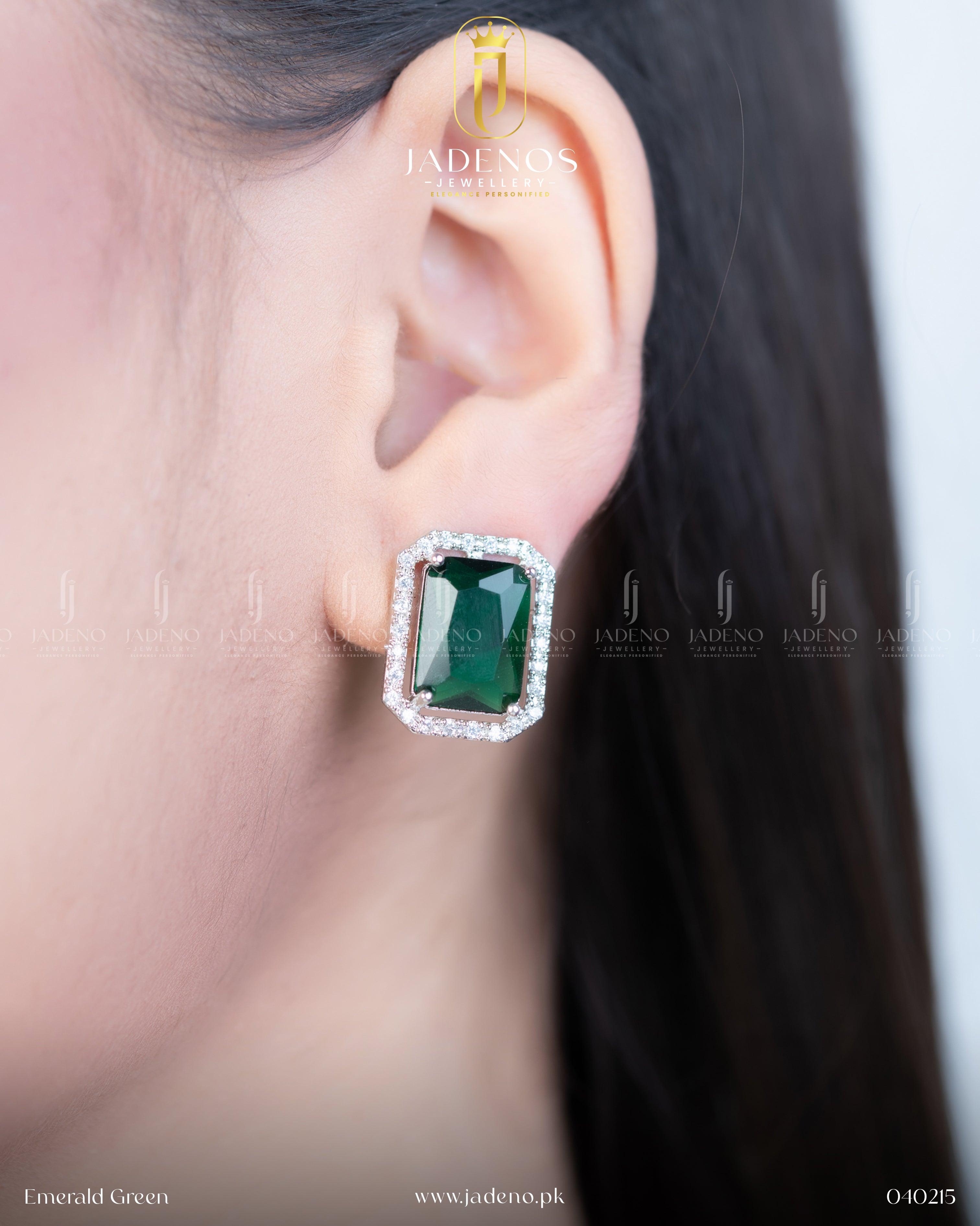 Premium Quality AD Rhodium Plated Necklace Set