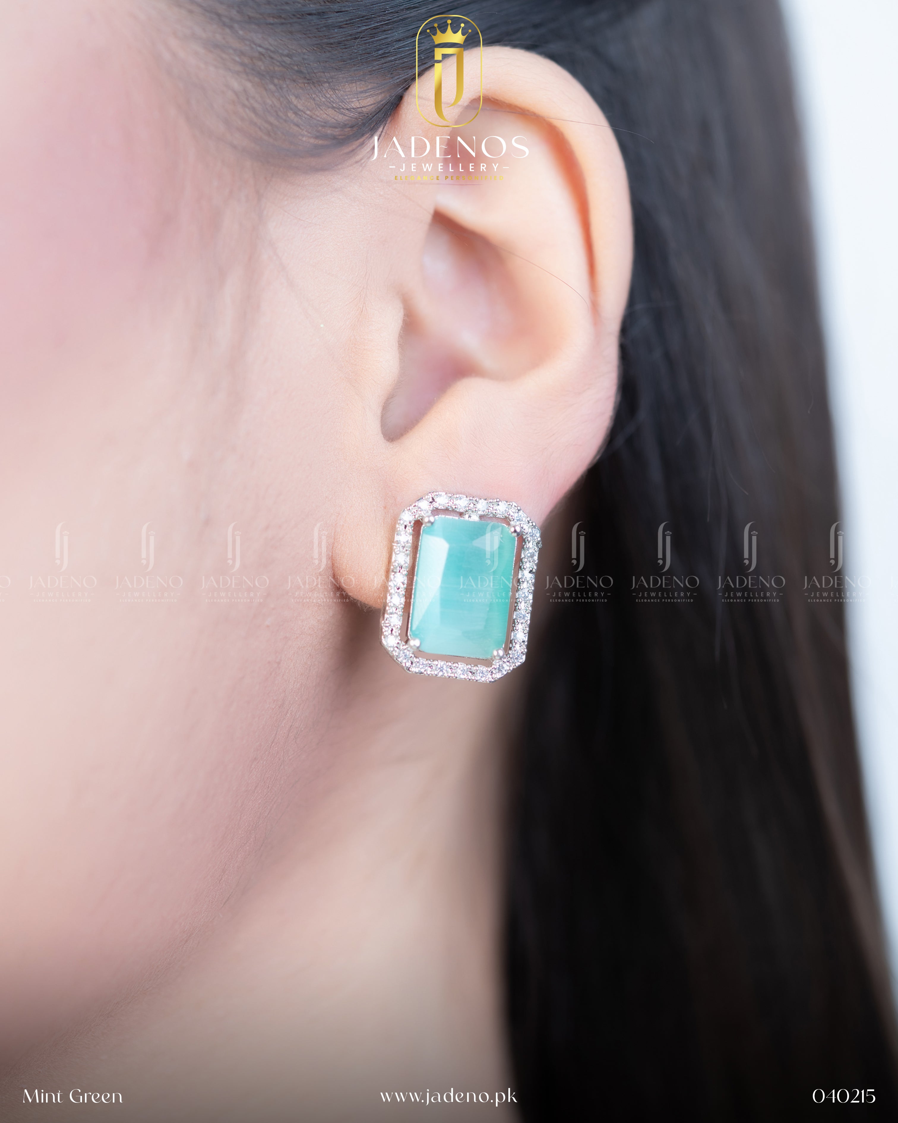 Premium Quality AD Rhodium Plated Necklace Set