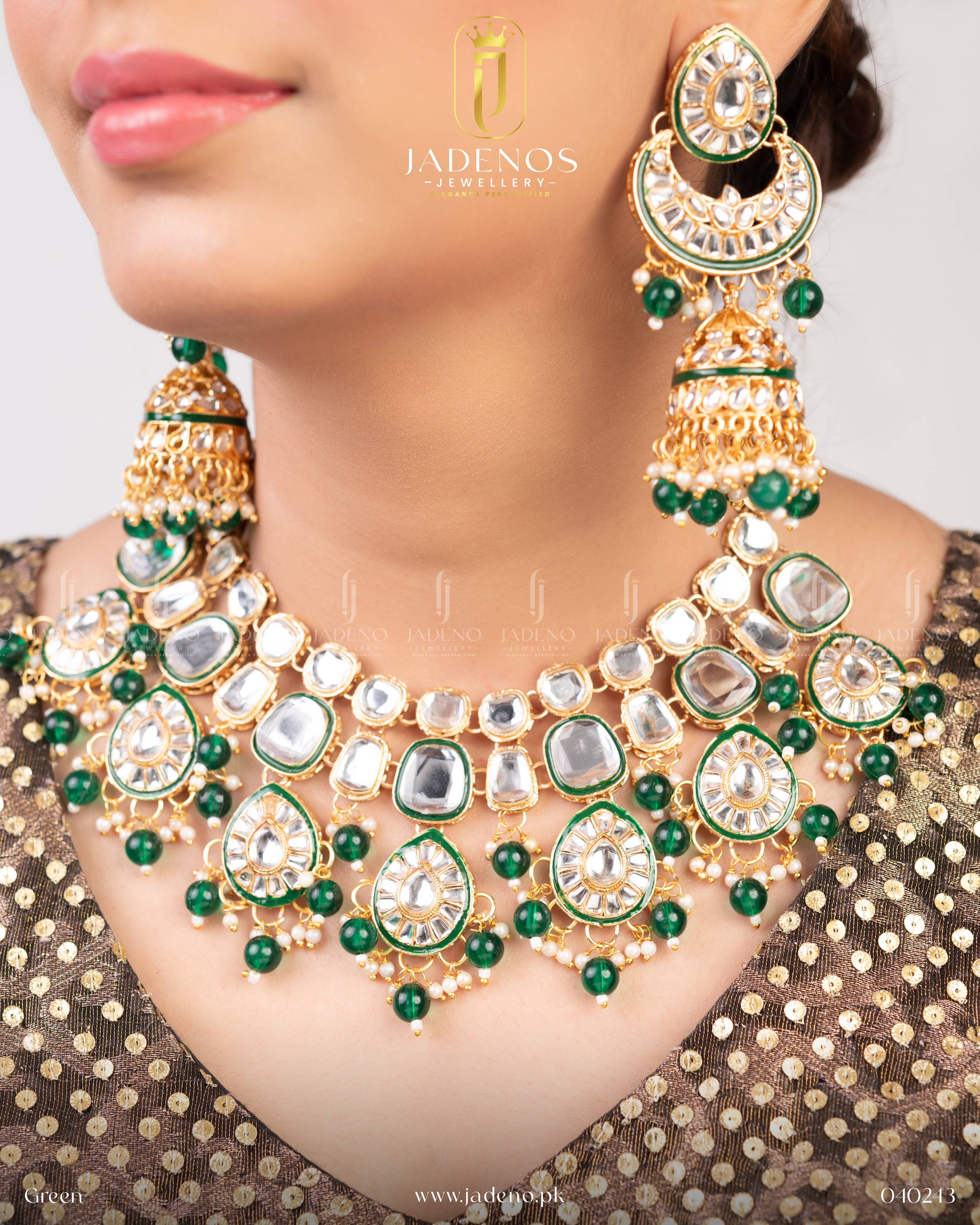 Pure Indian Kundan Noor e Taj Set with Tika