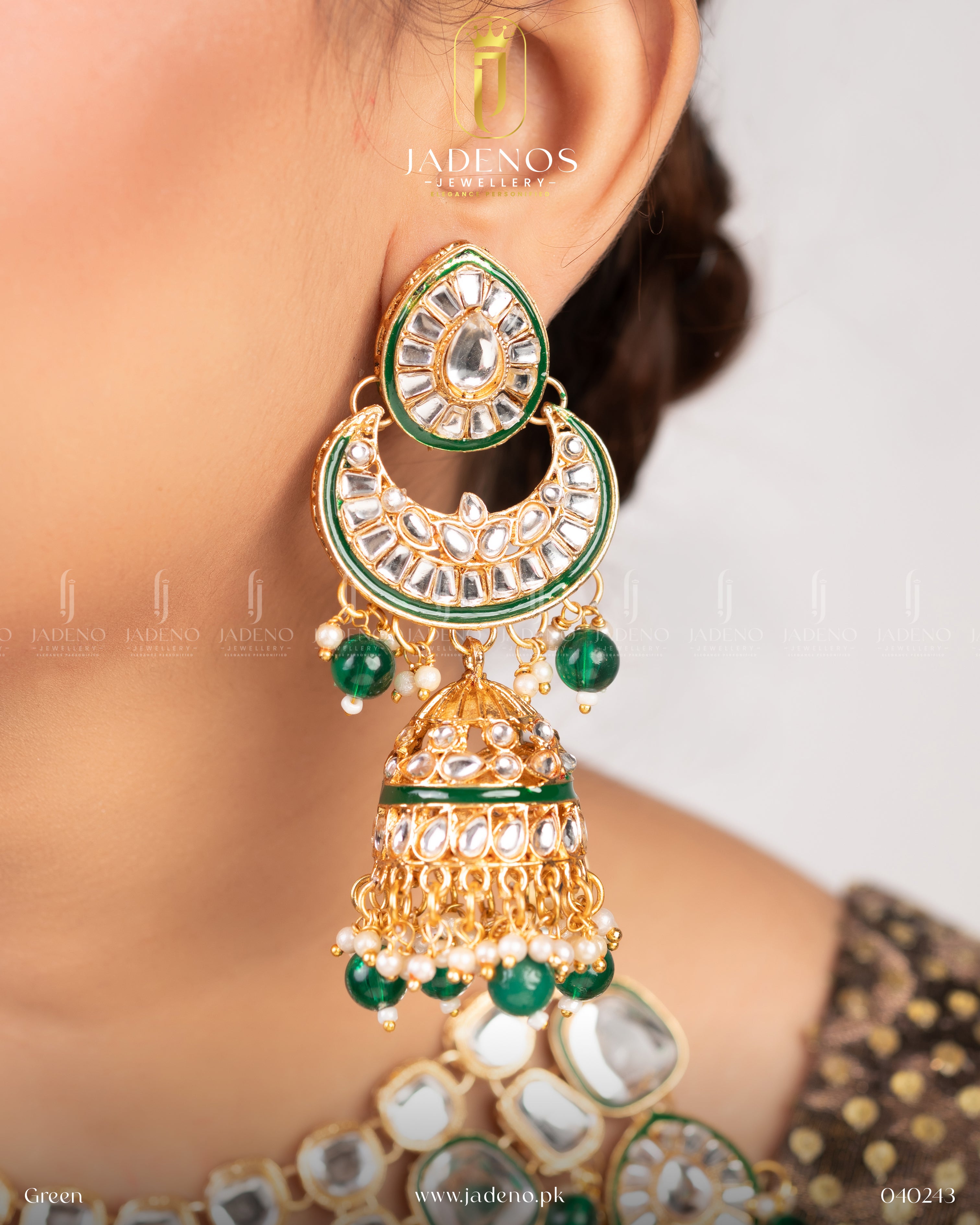 Pure Indian Kundan Noor e Taj Set with Tika