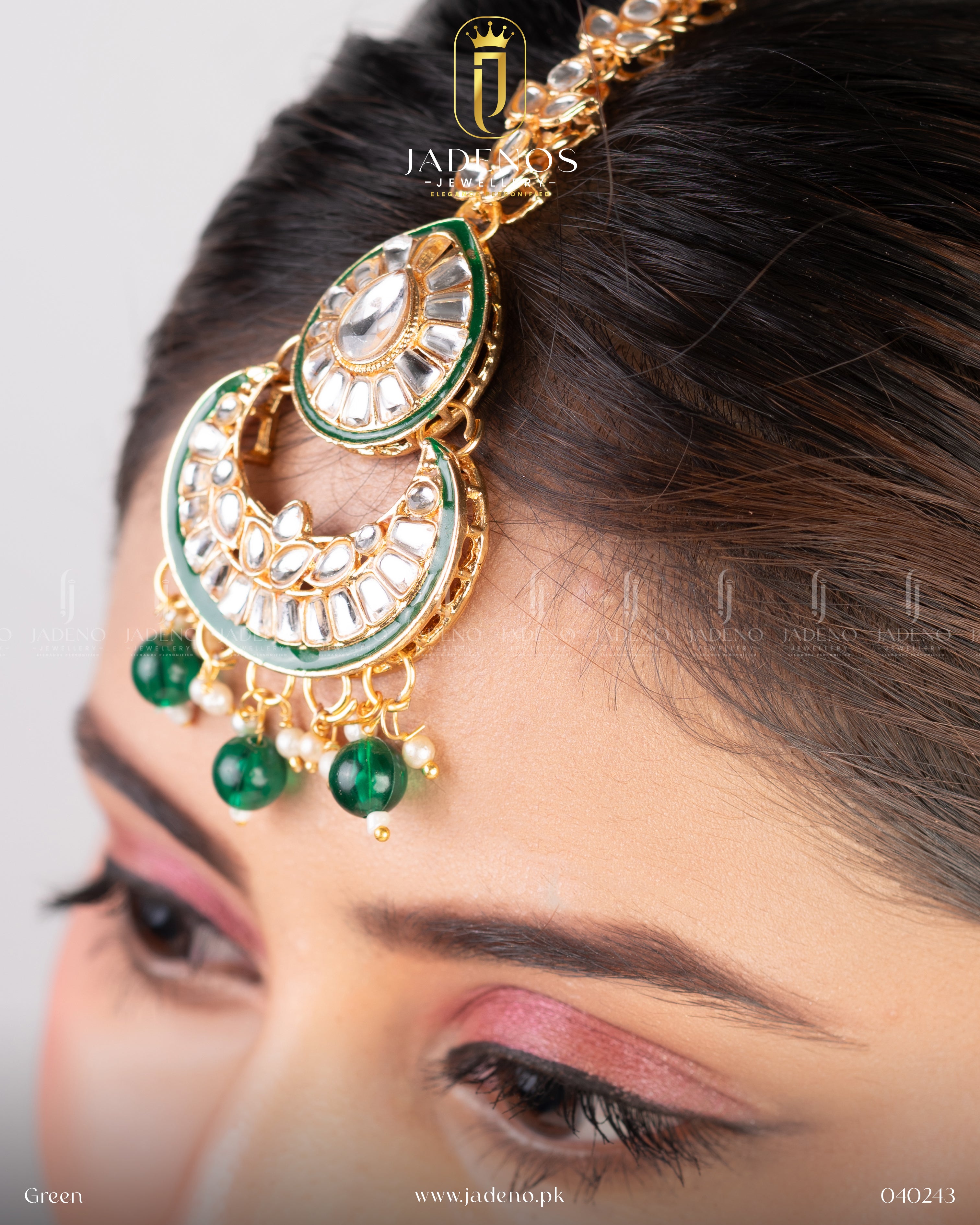 Pure Indian Kundan Noor e Taj Set with Tika