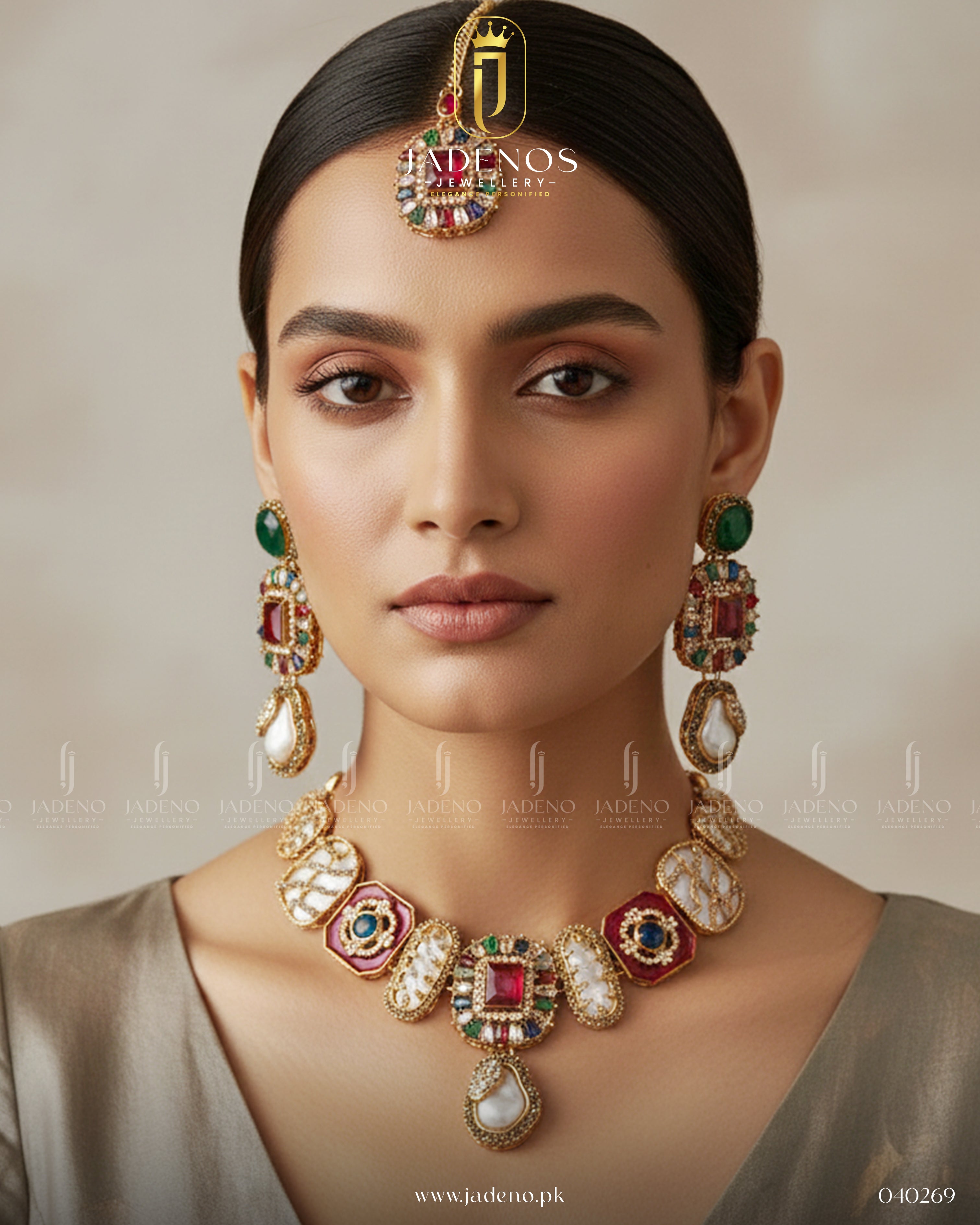 Jashan-e-Noor MOP Choker Set with Tika