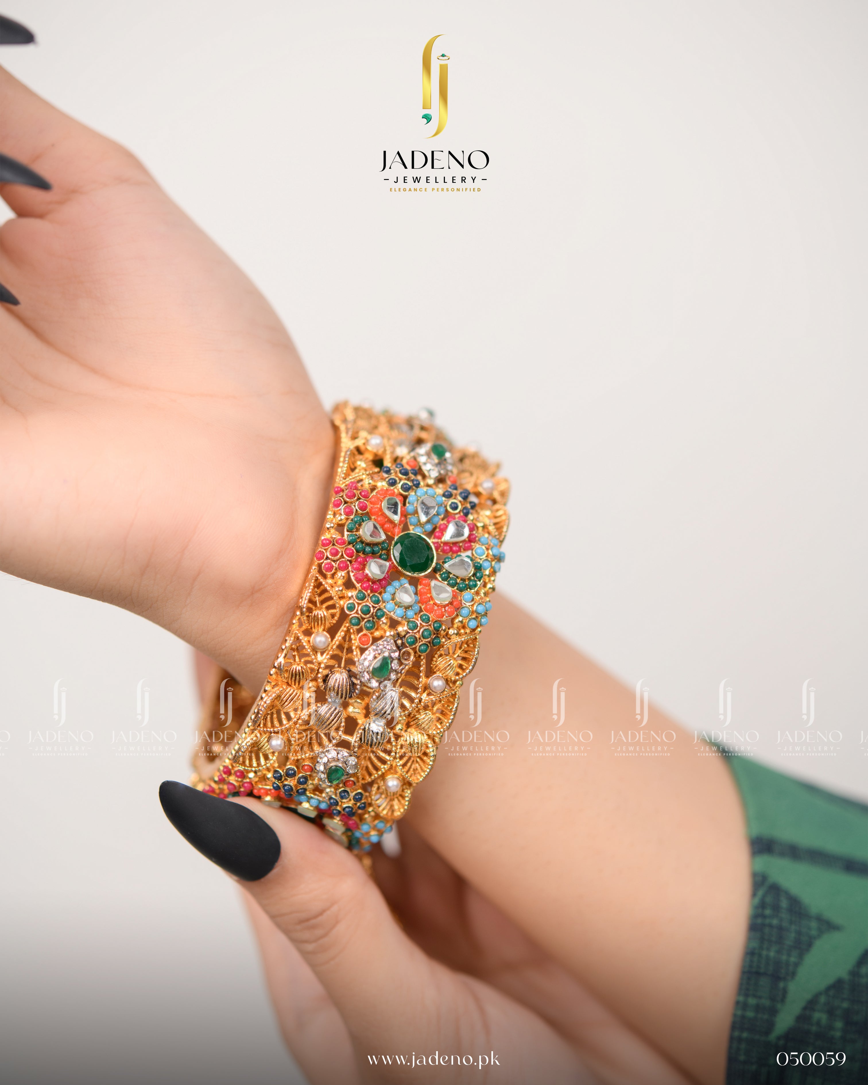 Luxury Floral Party Wear Bangle (Kada)- Single Piece
