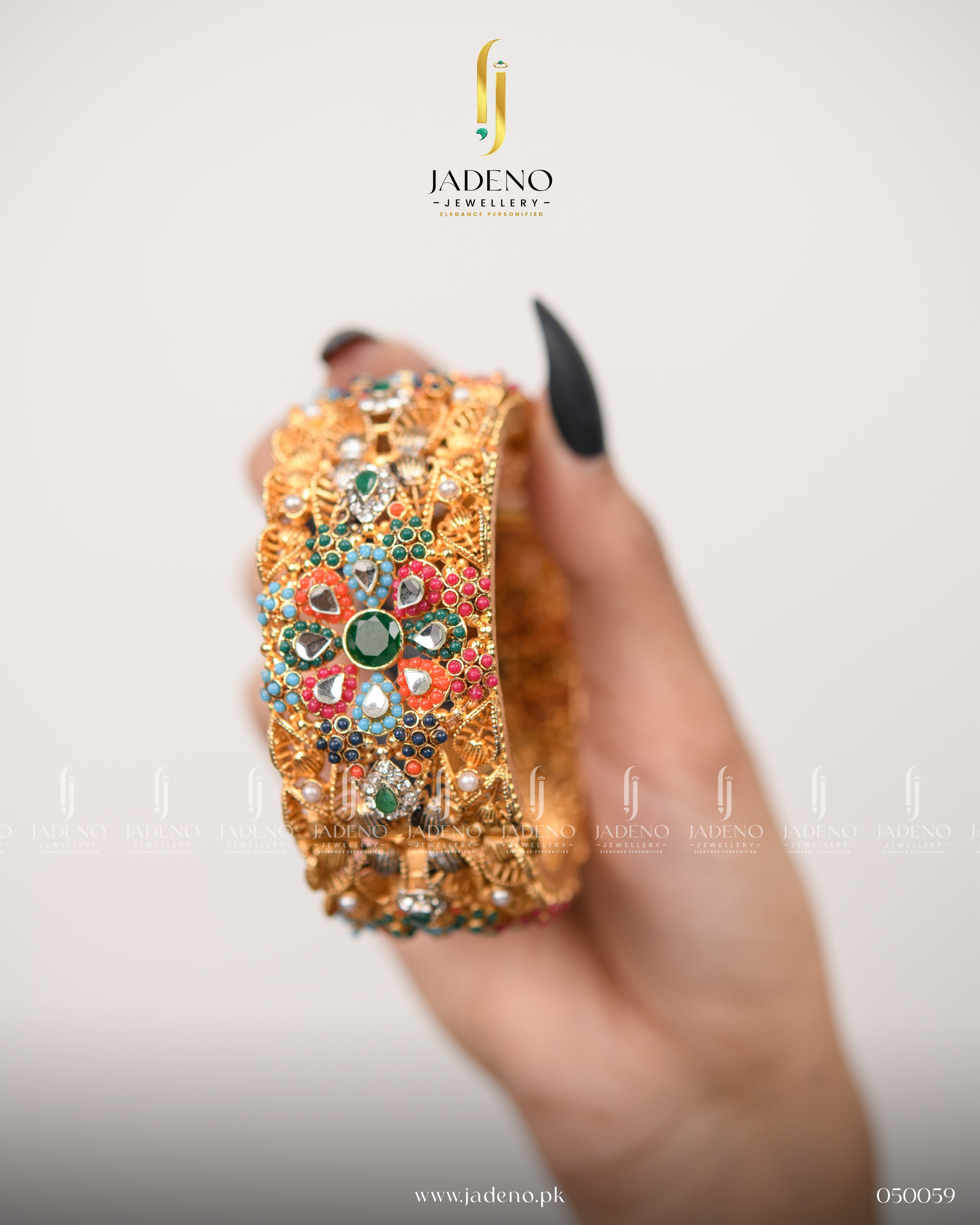 Luxury Floral Party Wear Bangle (Kada)- Single Piece