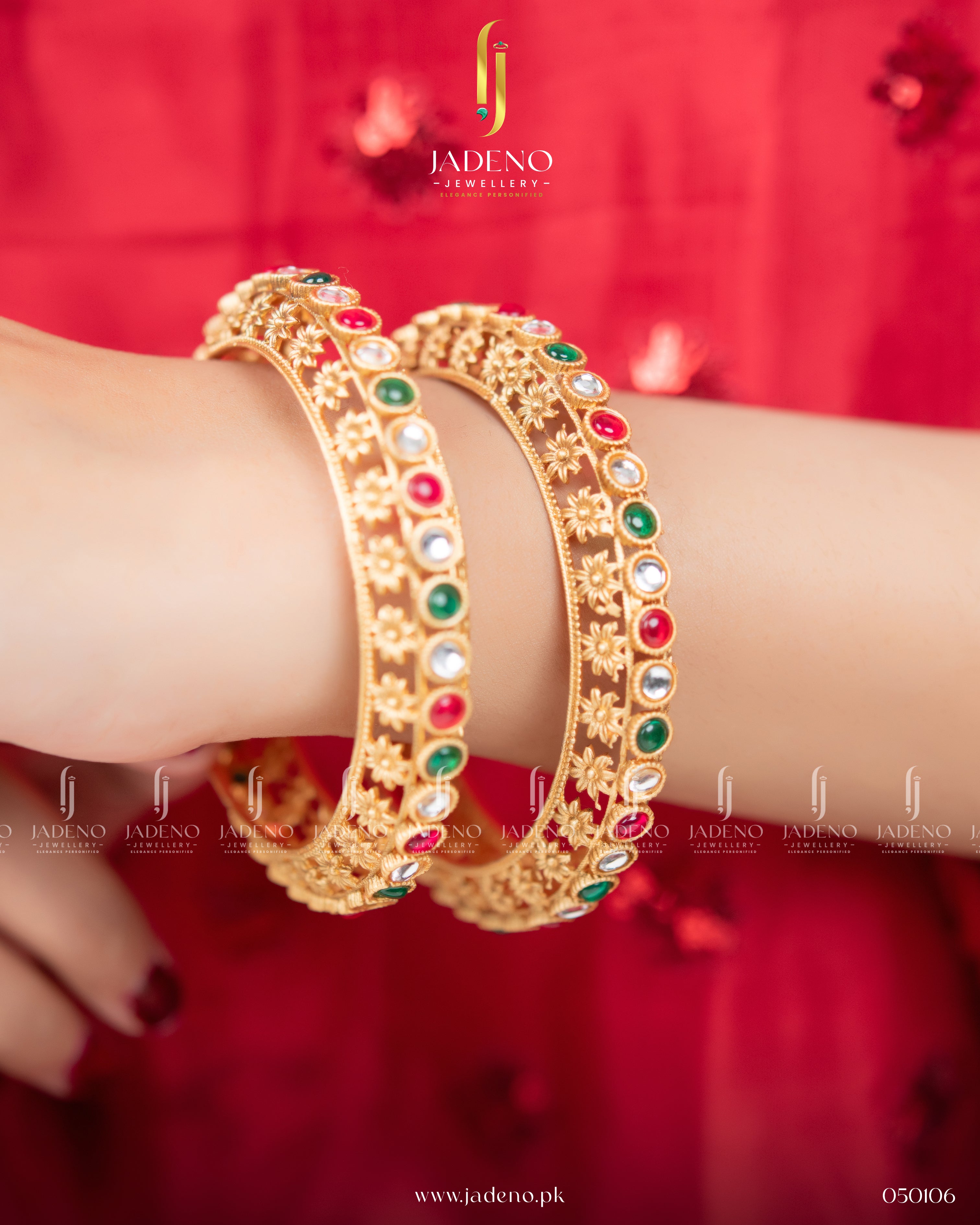 Traditional Multi Stones Rajwadi Bangles
