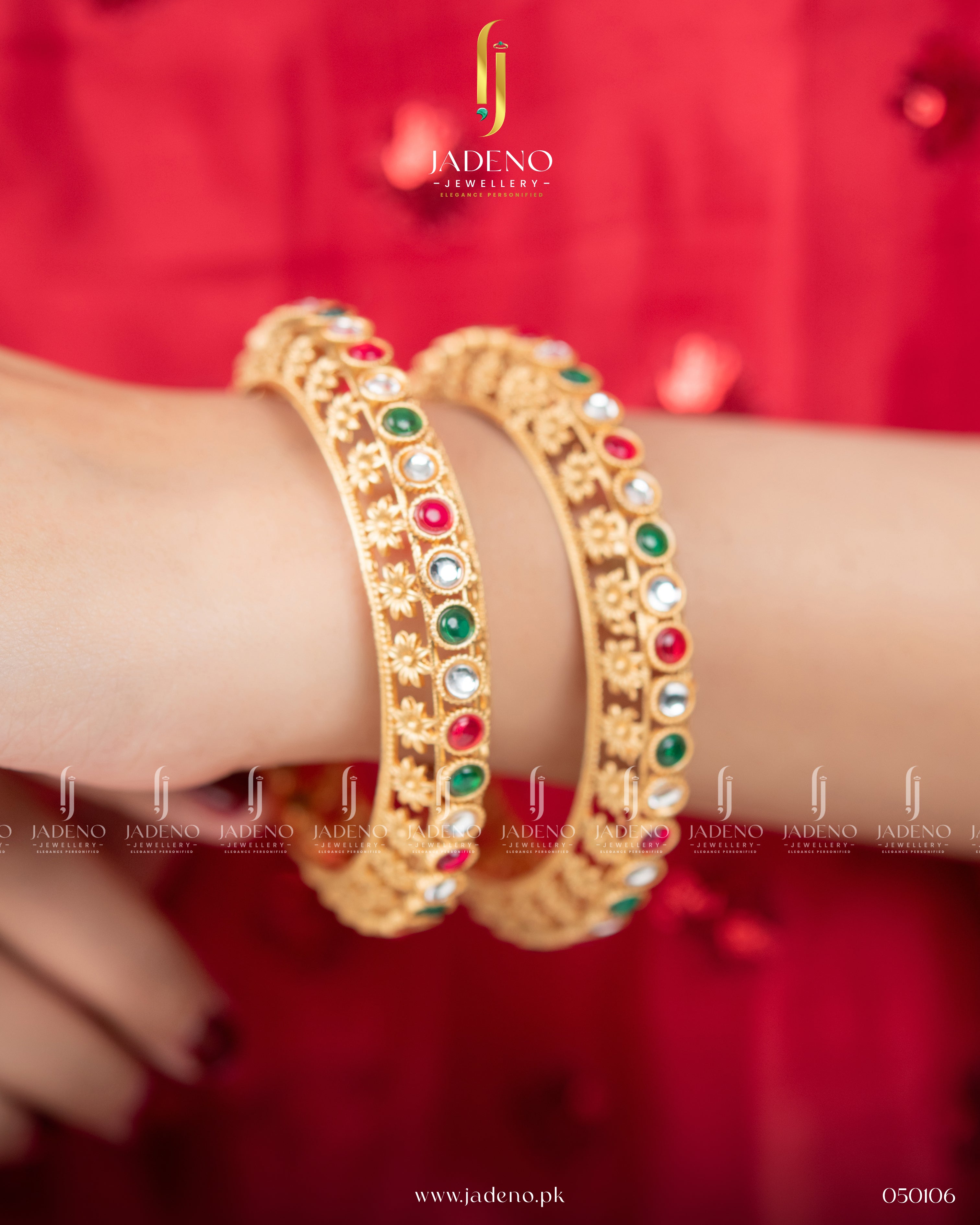 Traditional Multi Stones Rajwadi Bangles