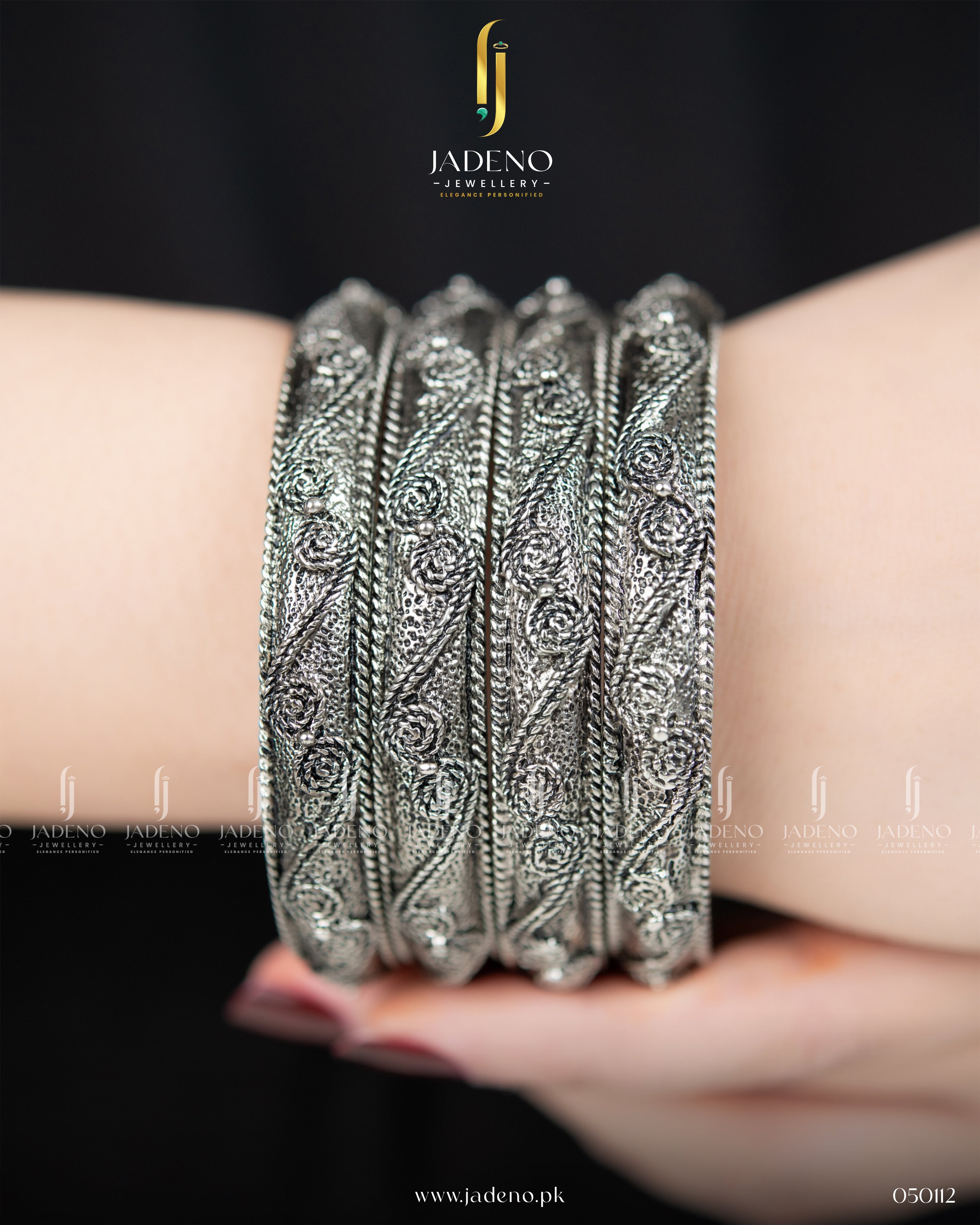 Vintage Silver Panache Bangles- 4 Pieces