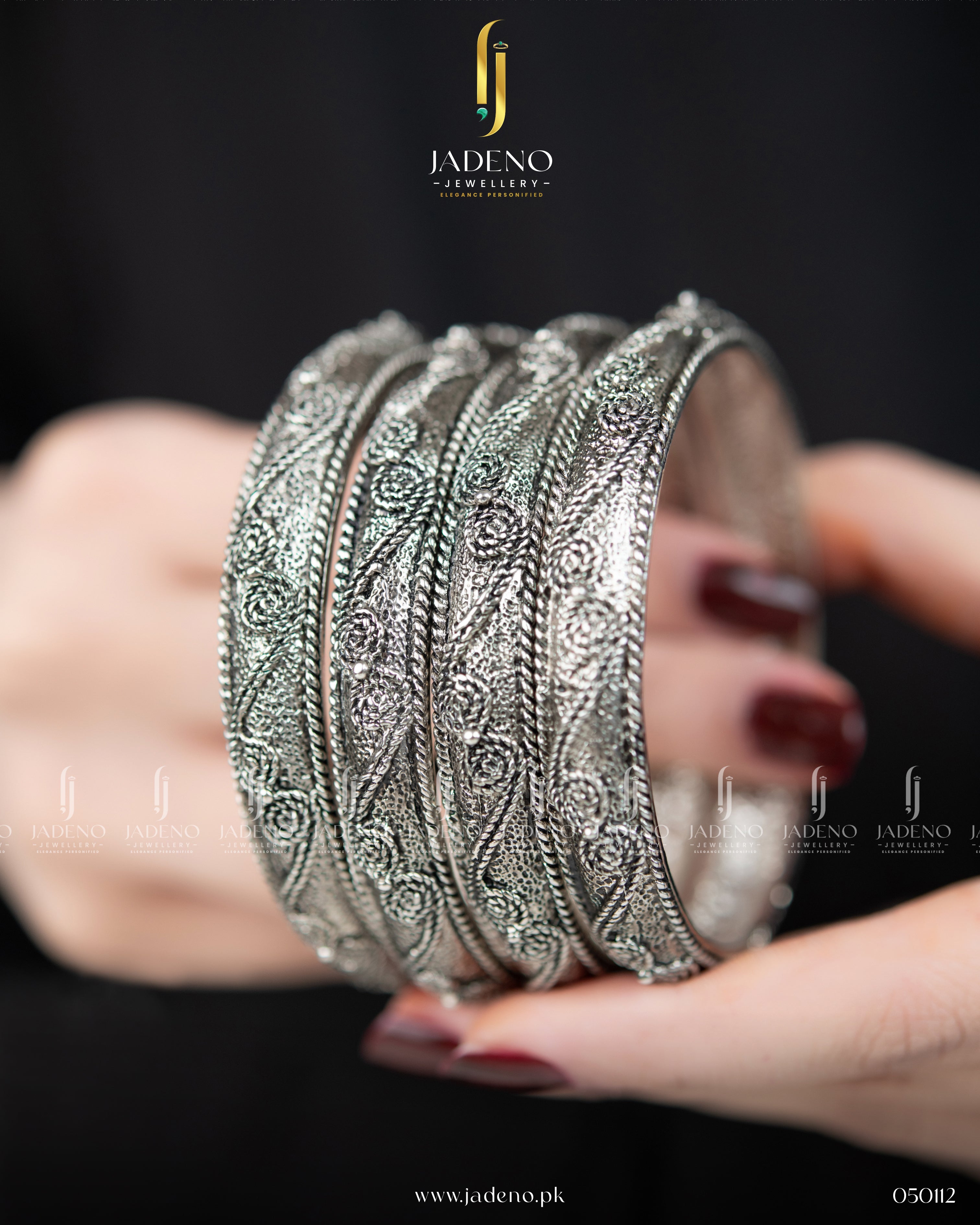 Vintage Silver Panache Bangles- 4 Pieces