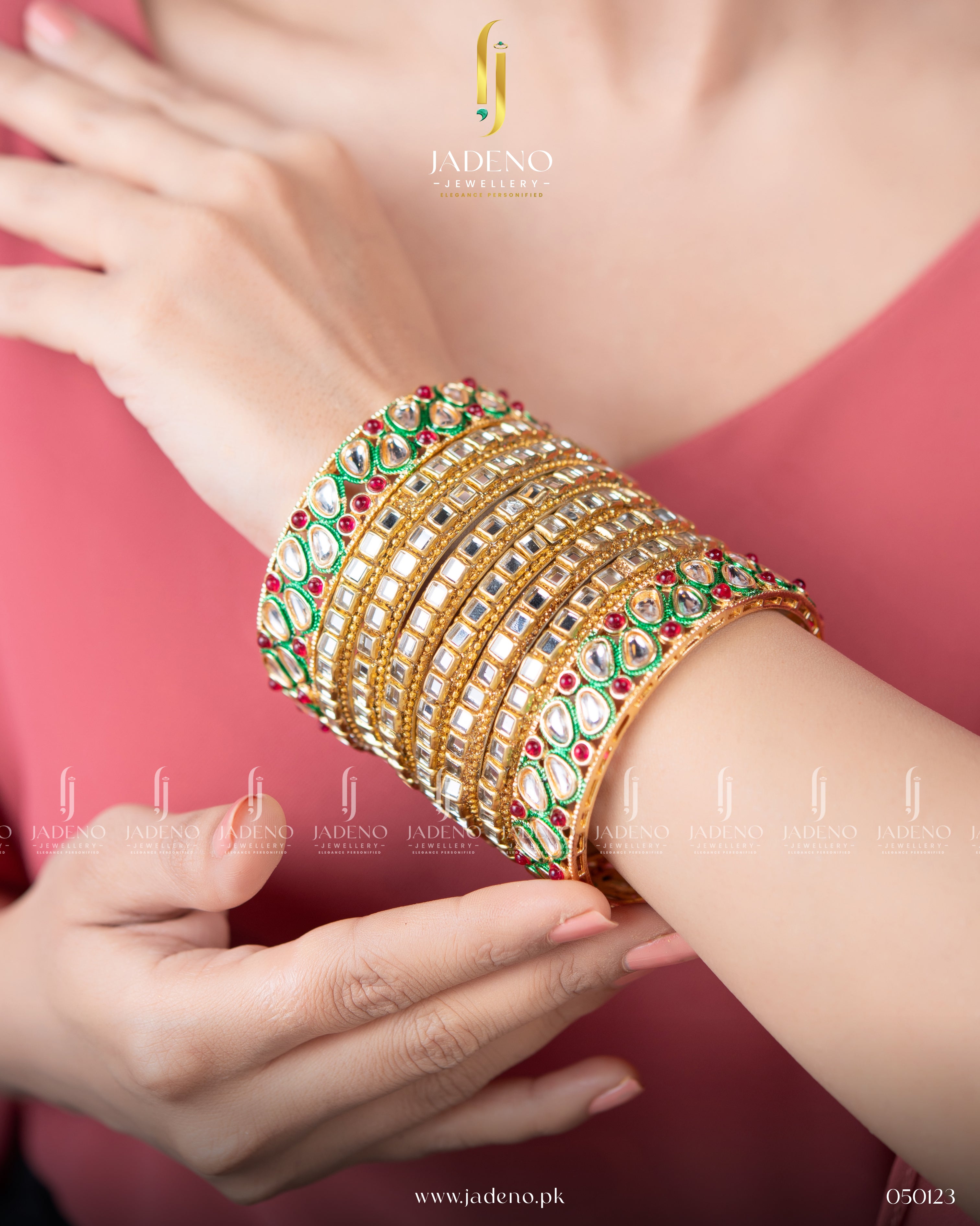 Fancy Sheesh Kundan Bangles