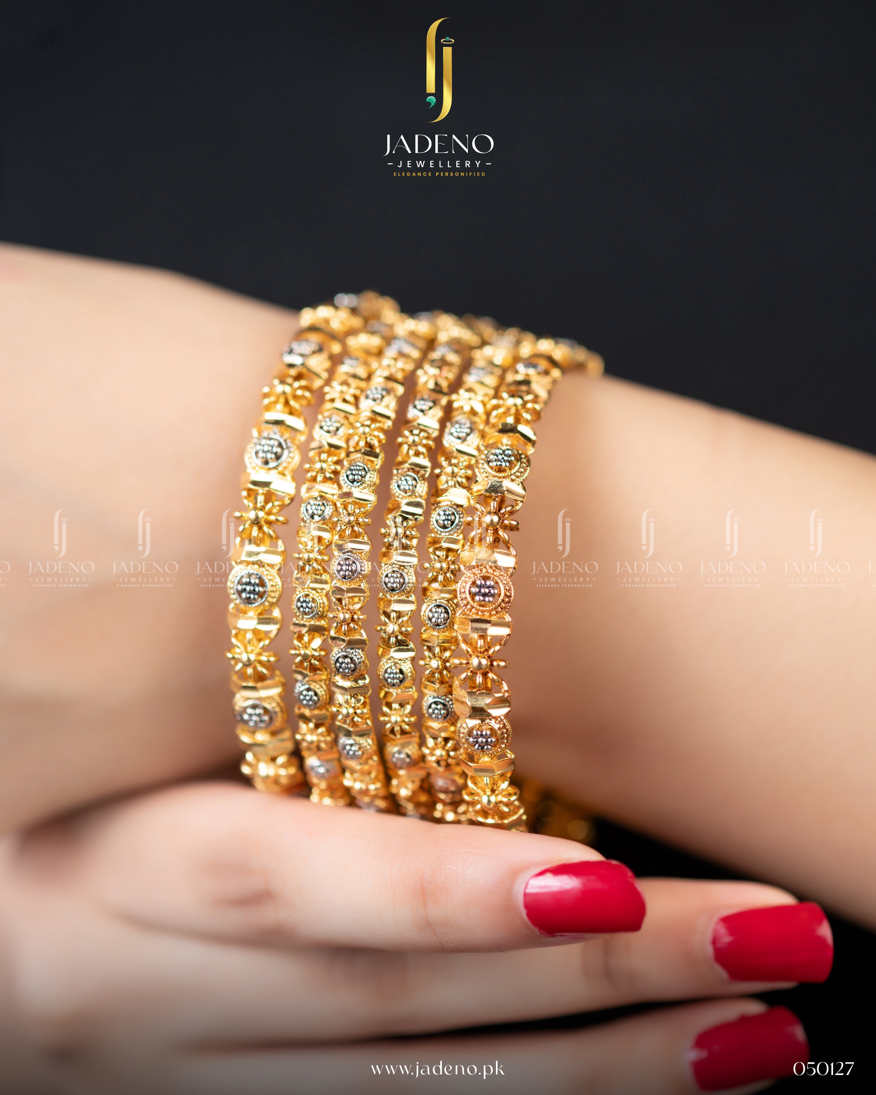 Premium Quality Gold Look a Like Glamorous Bangles- 6 pieces