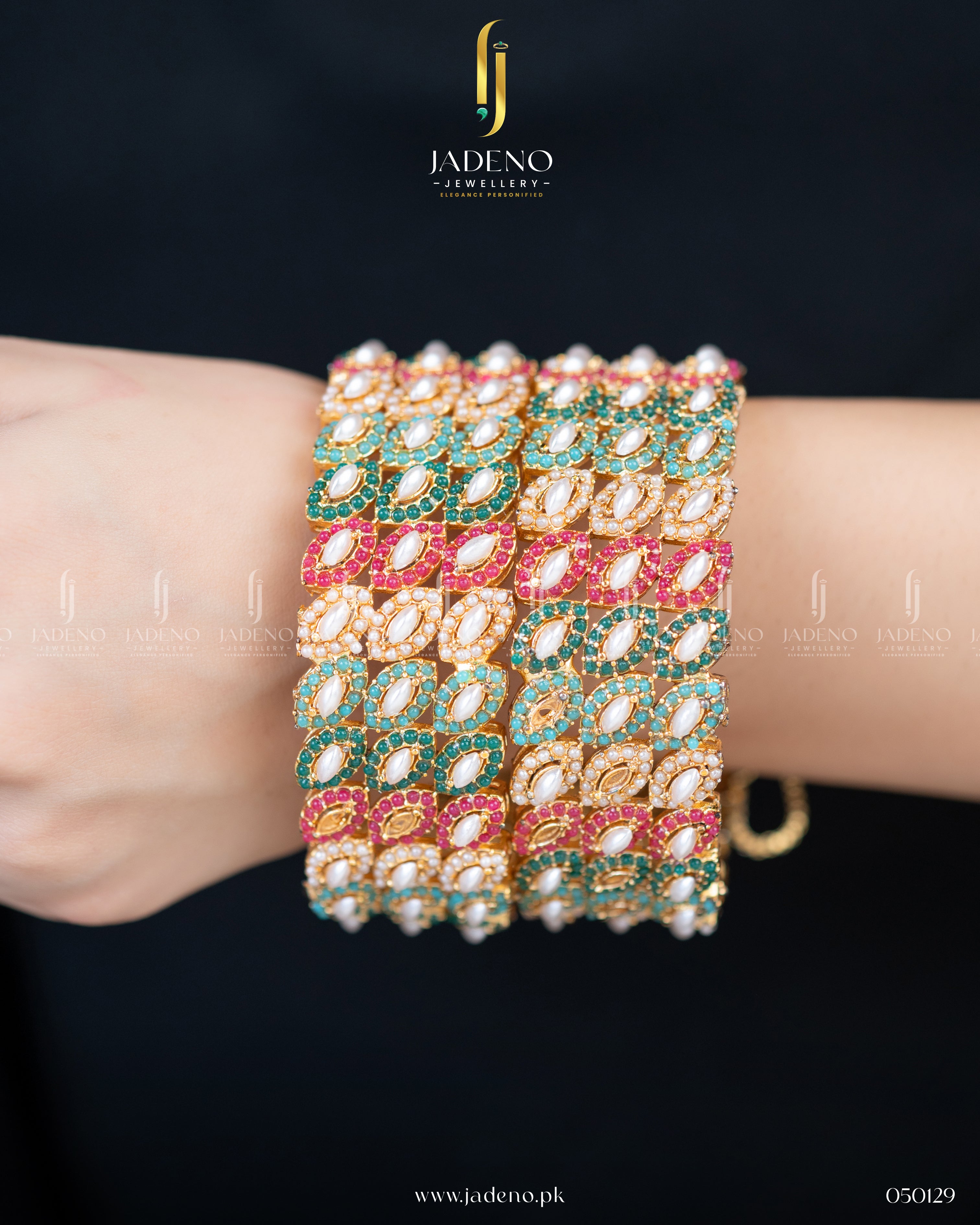 Multi Colored Sea Beads Openable Bangles