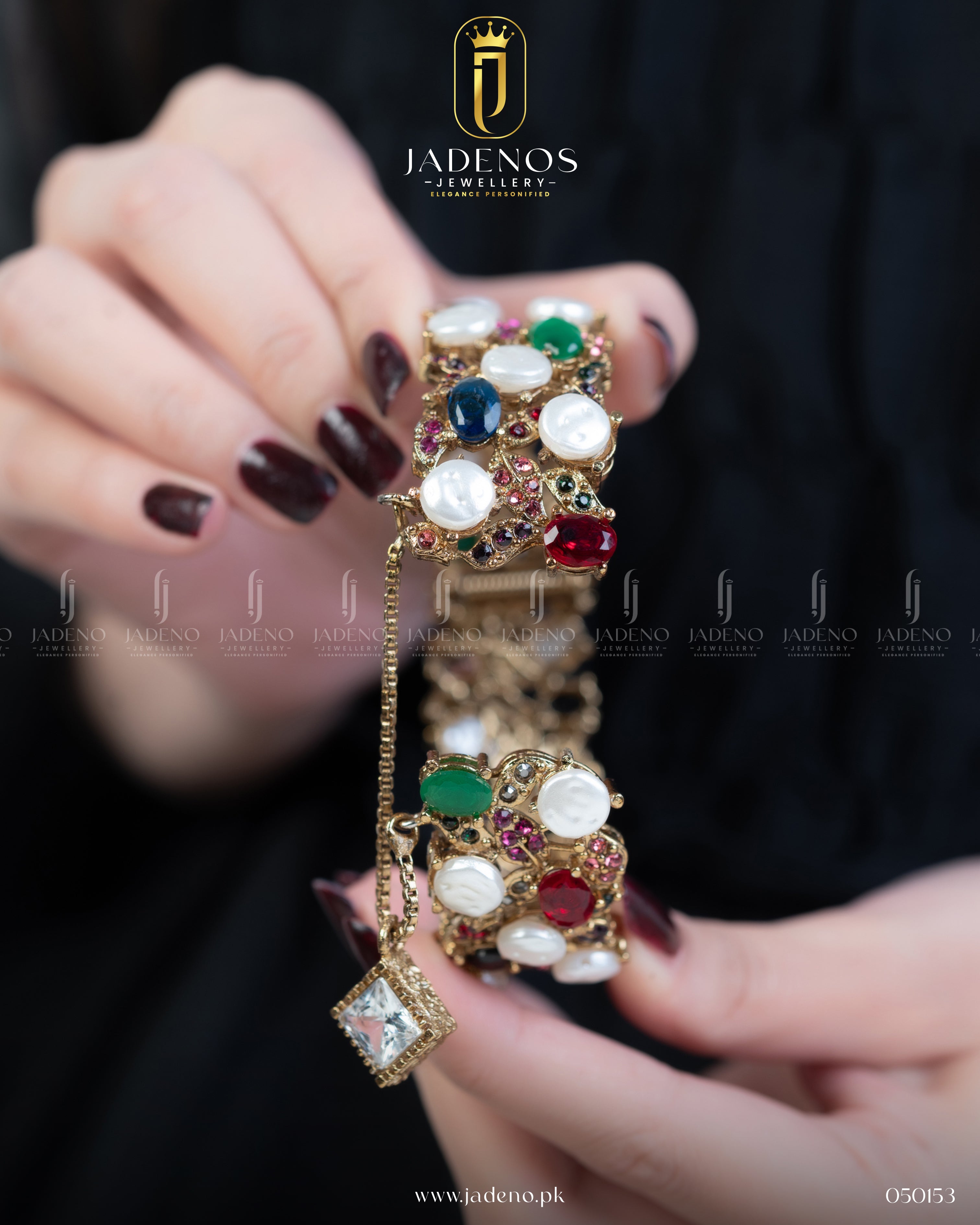 Hand Made Navratan Stones Pearl Openable Bangles