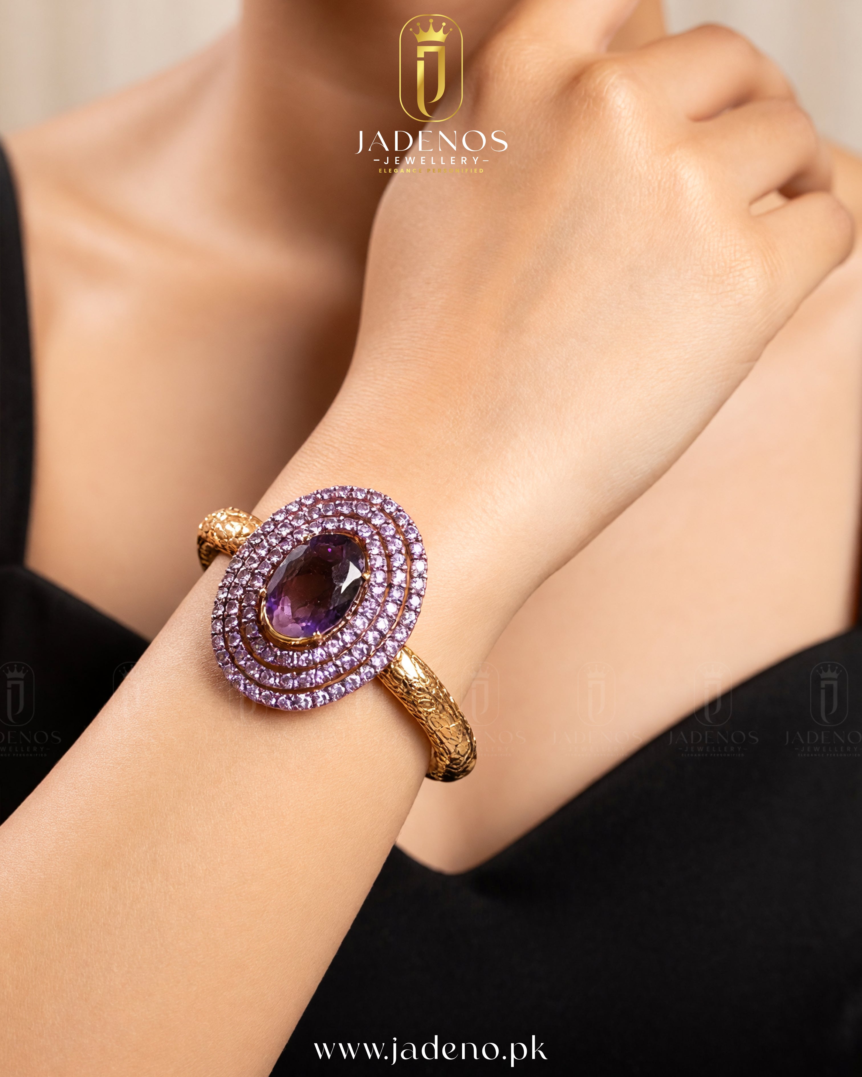 The Amethra Openable Bracelet-Cuff
