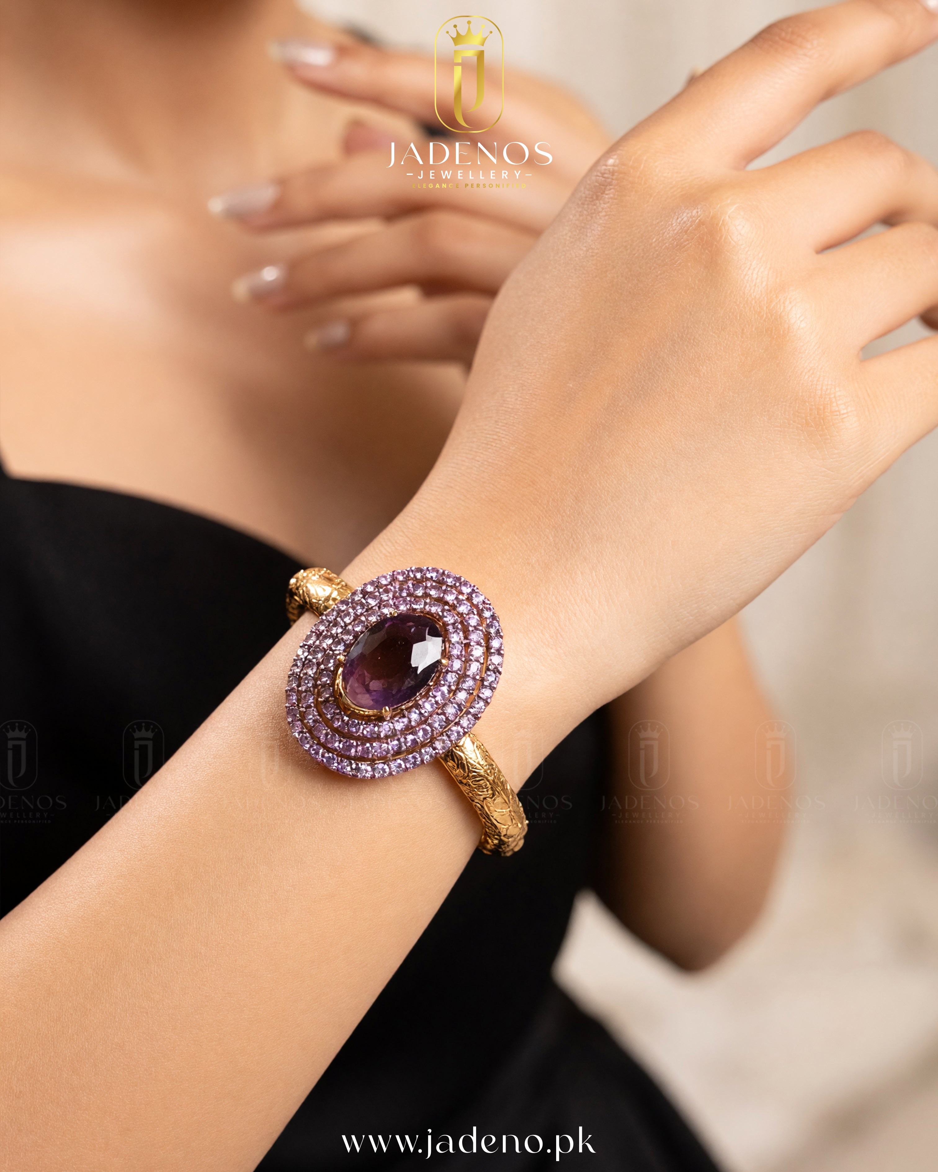 The Amethra Openable Bracelet-Cuff