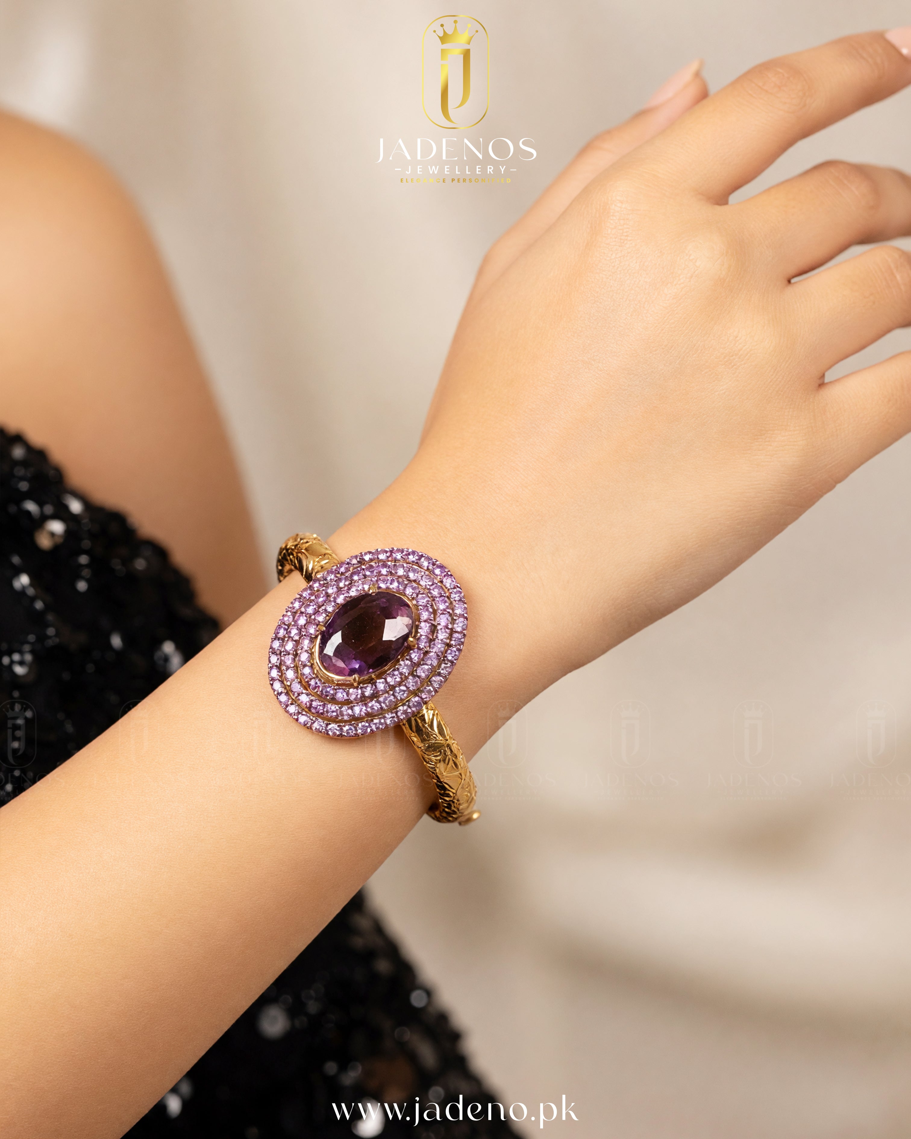 The Amethra Openable Bracelet-Cuff