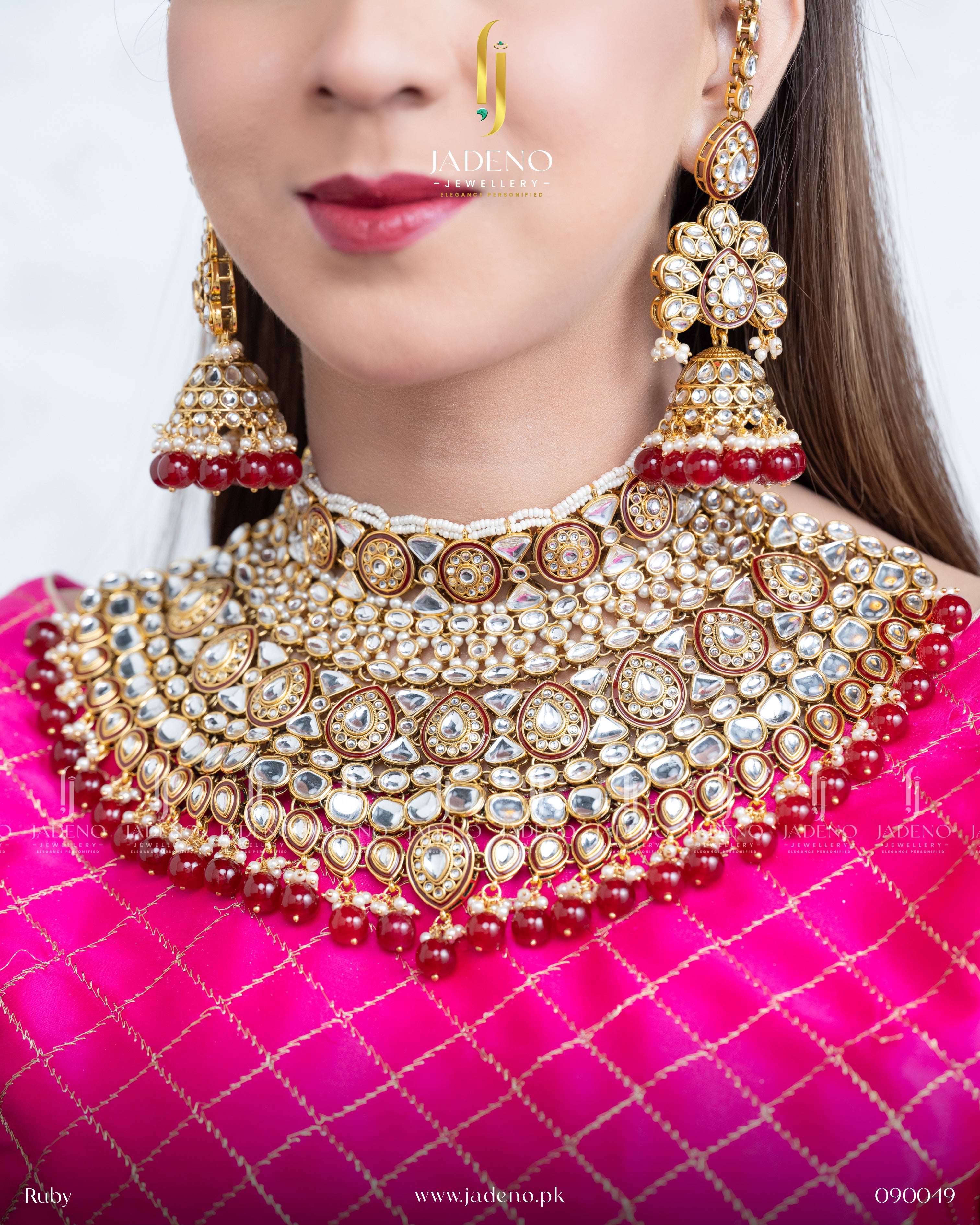 Premium Quality Pure Indian Sheesh Maharaani Bridal Set
