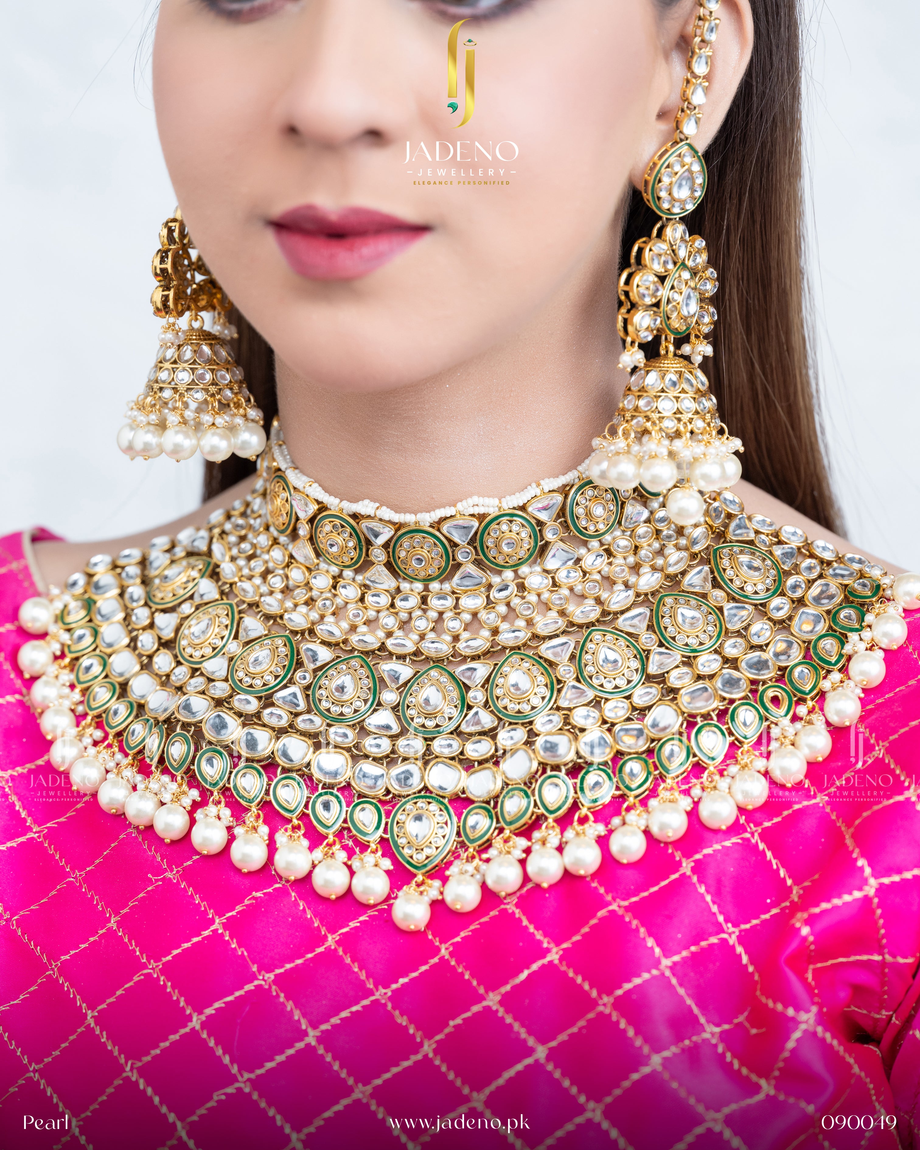 Premium Quality Pure Indian Sheesh Maharaani Bridal Set