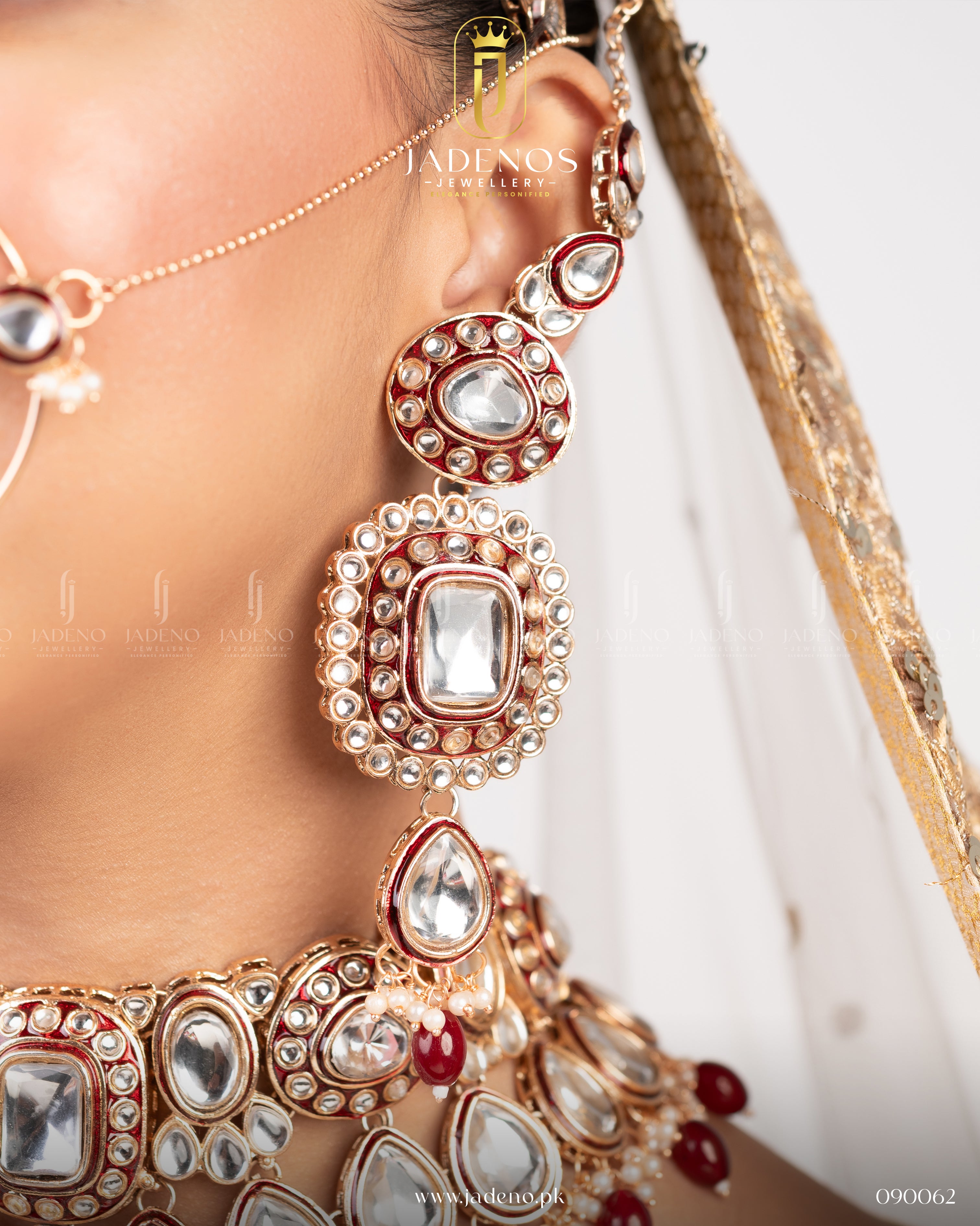 Kundan Zar-e-Taj Bridal Set with Maala Nath and Ring