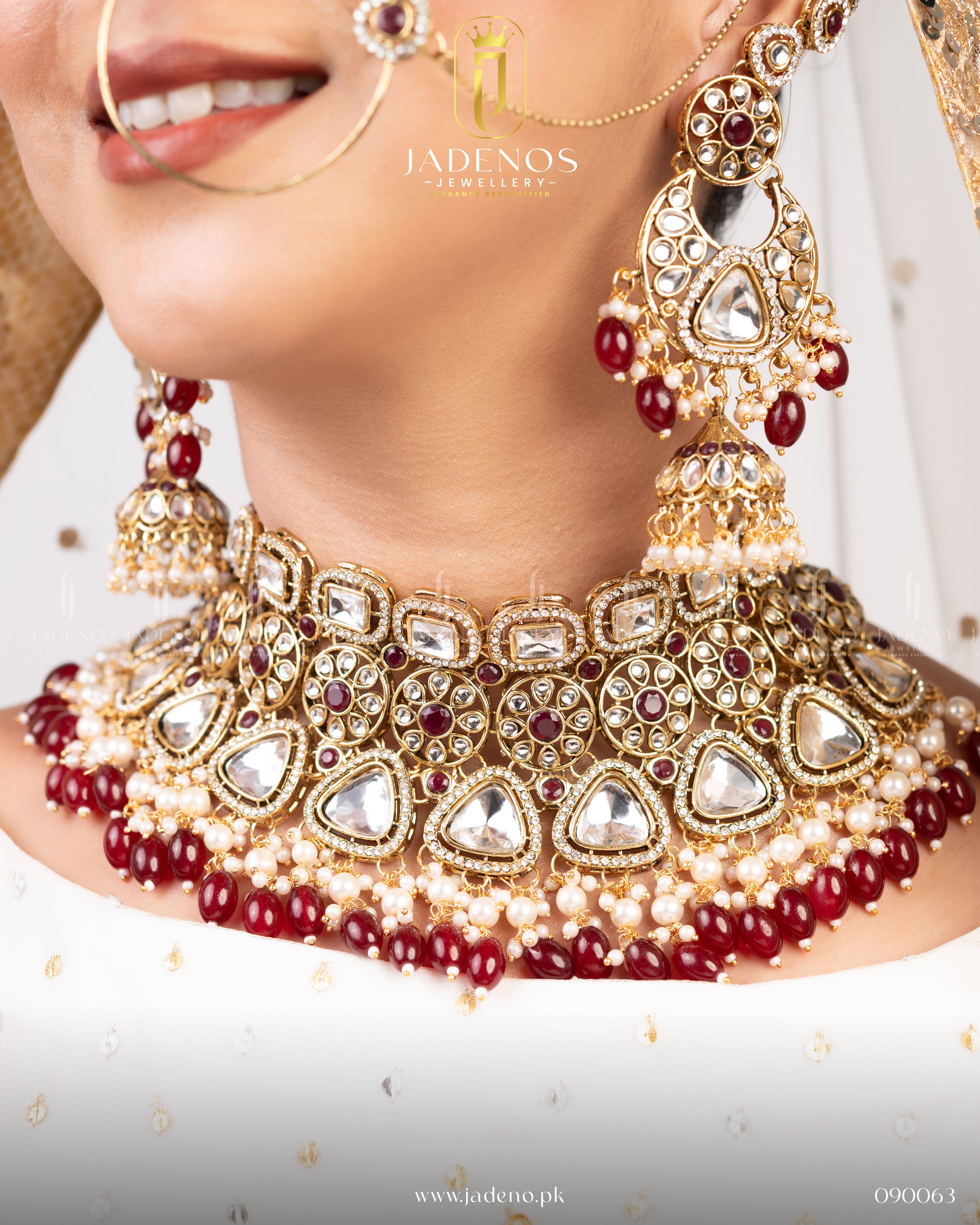The Mah-e-Noor Bridal Set with Nath and Adjustable Rings