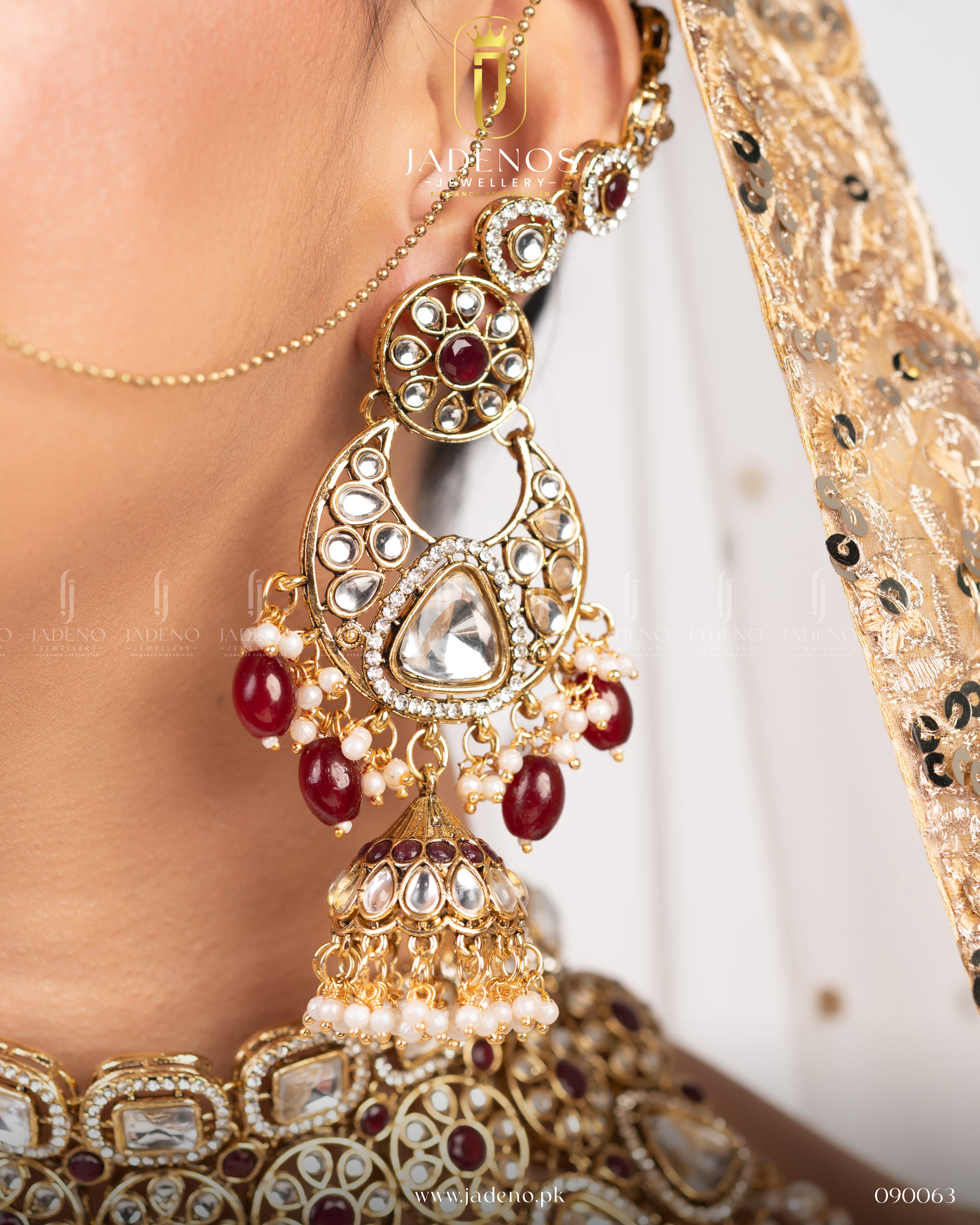 The Mah-e-Noor Bridal Set with Nath and Adjustable Rings