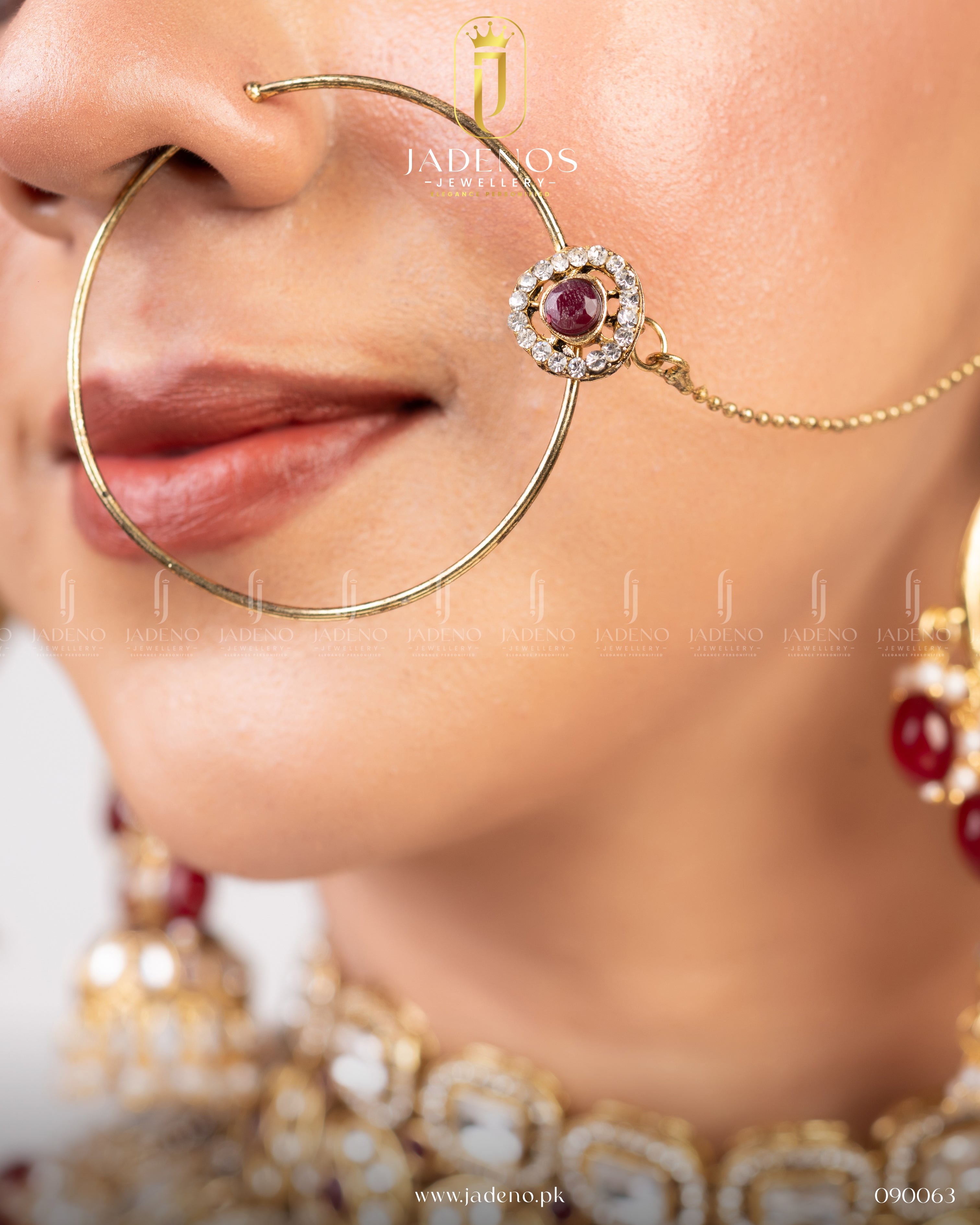 The Mah-e-Noor Bridal Set with Nath and Adjustable Rings
