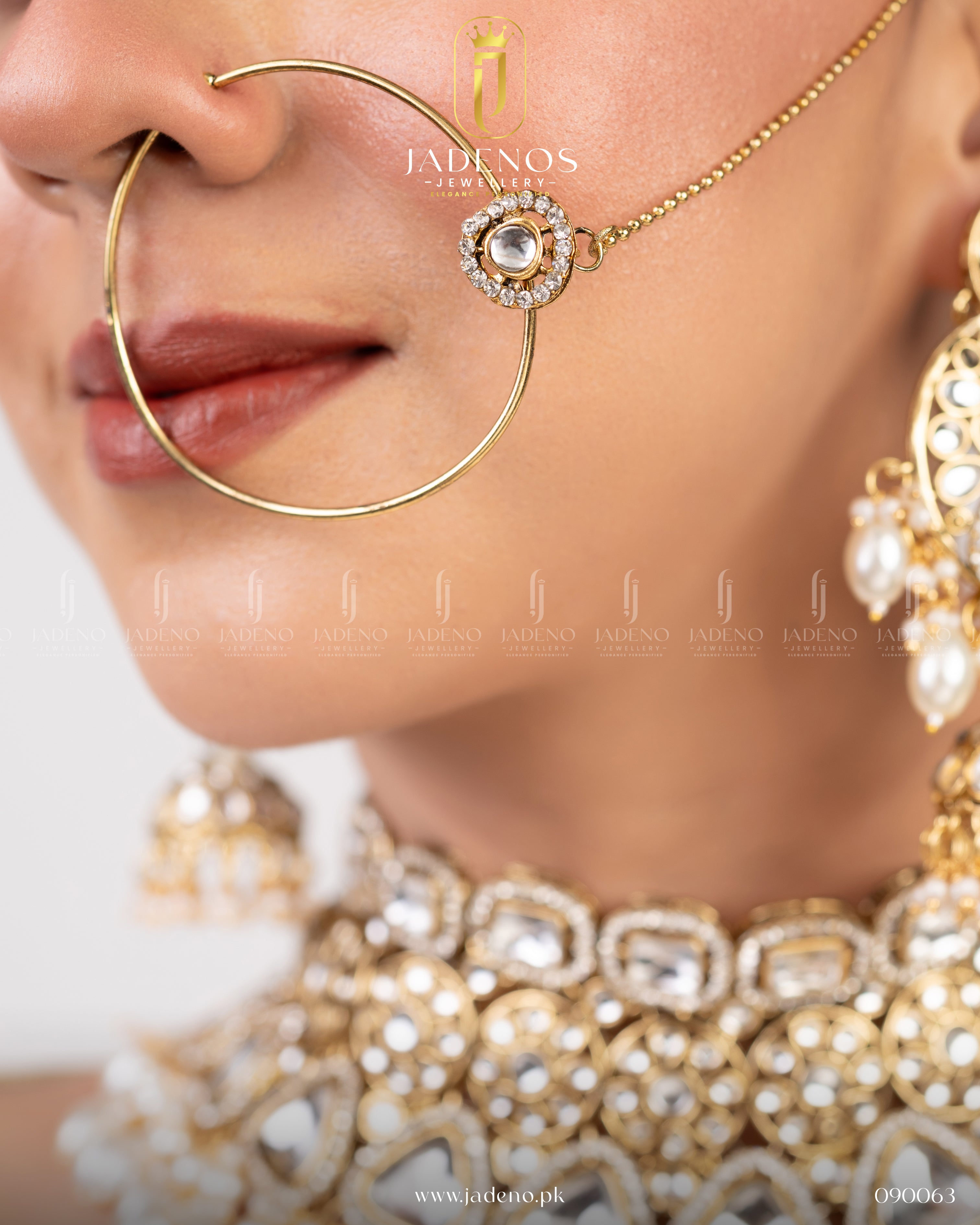 The Mah-e-Noor Bridal Set with Nath and Adjustable Rings