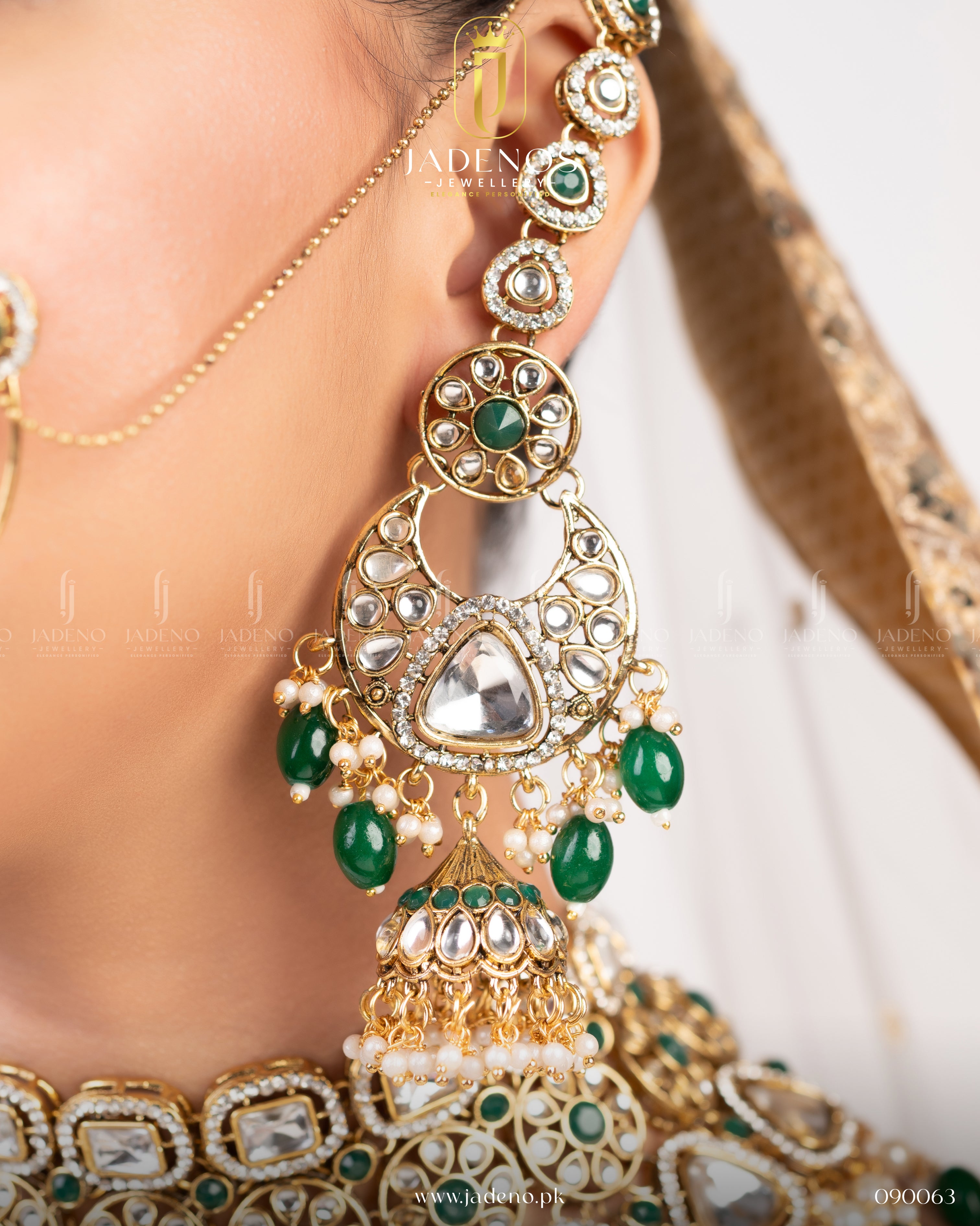 The Mah-e-Noor Bridal Set with Nath and Adjustable Rings