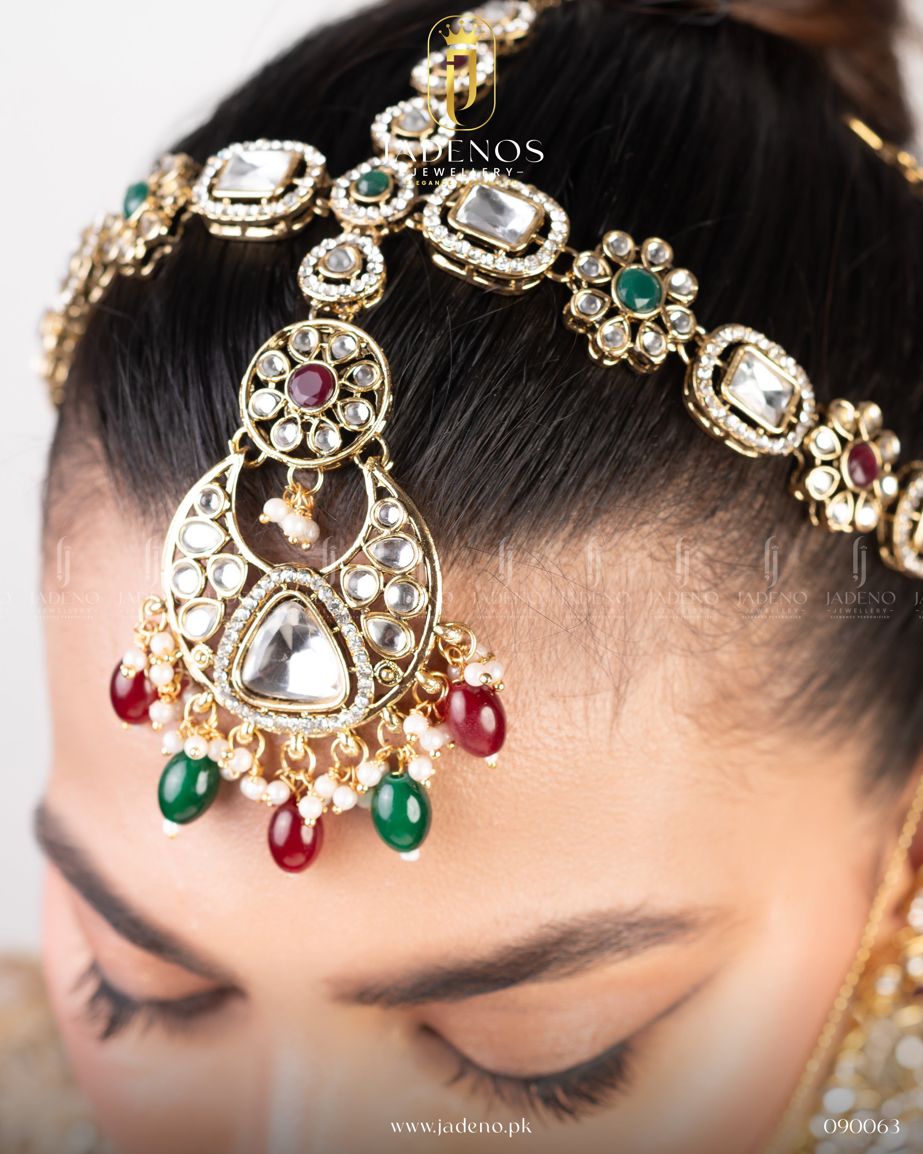 The Mah-e-Noor Bridal Set with Nath and Adjustable Rings