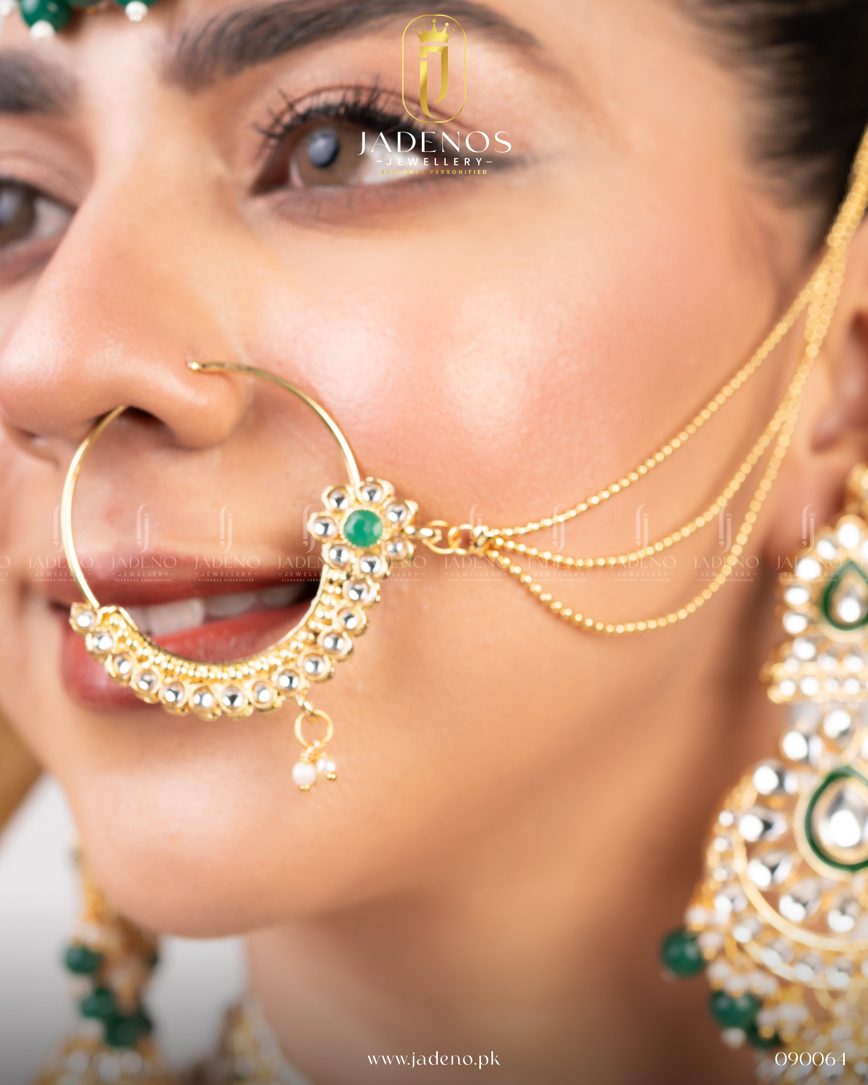 Pure Indian Jadeno Luxe Statement Kundan Bridal Set